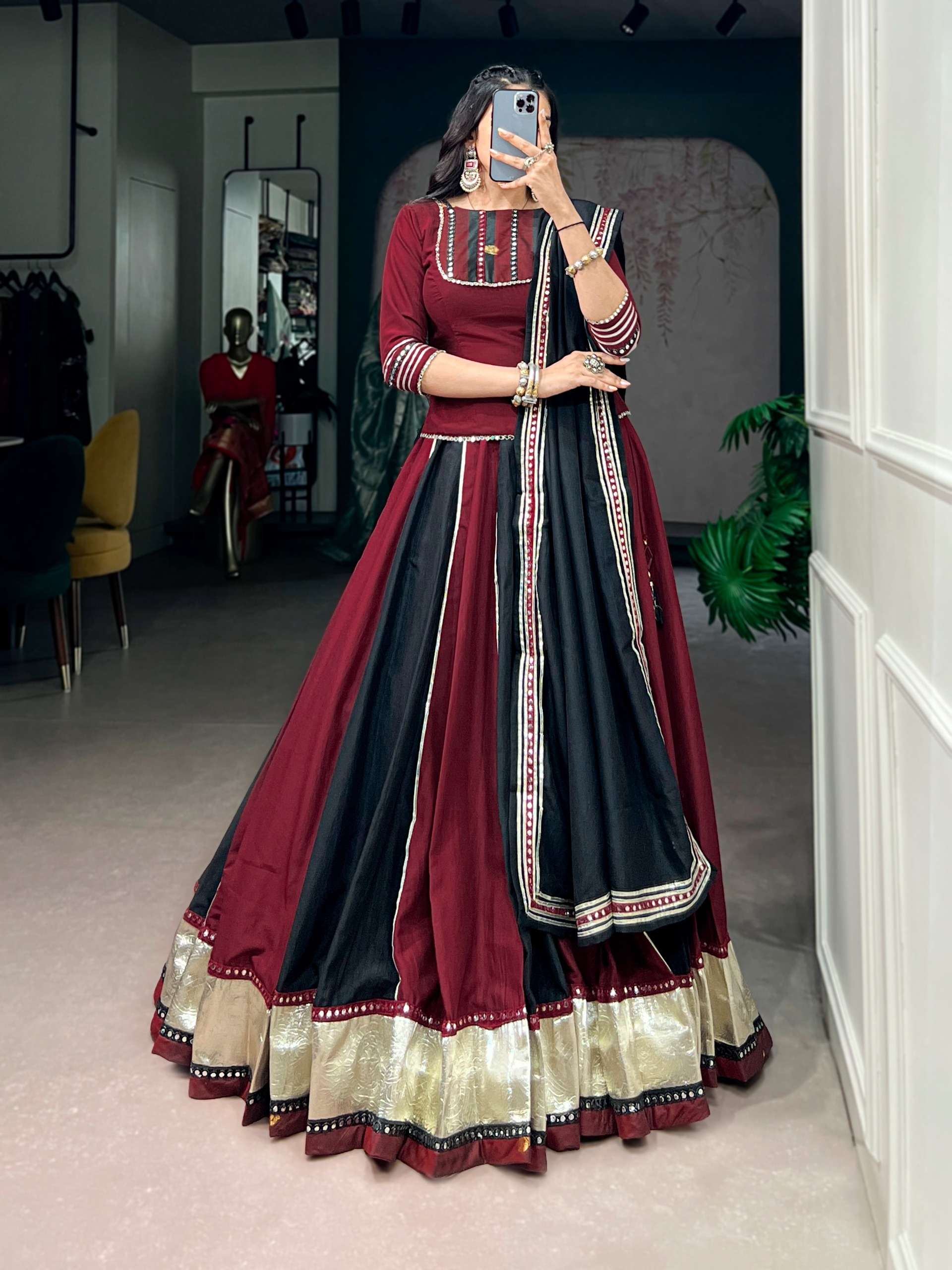 New Navratri Collection made of soft Chinon Fabric Ready To ...