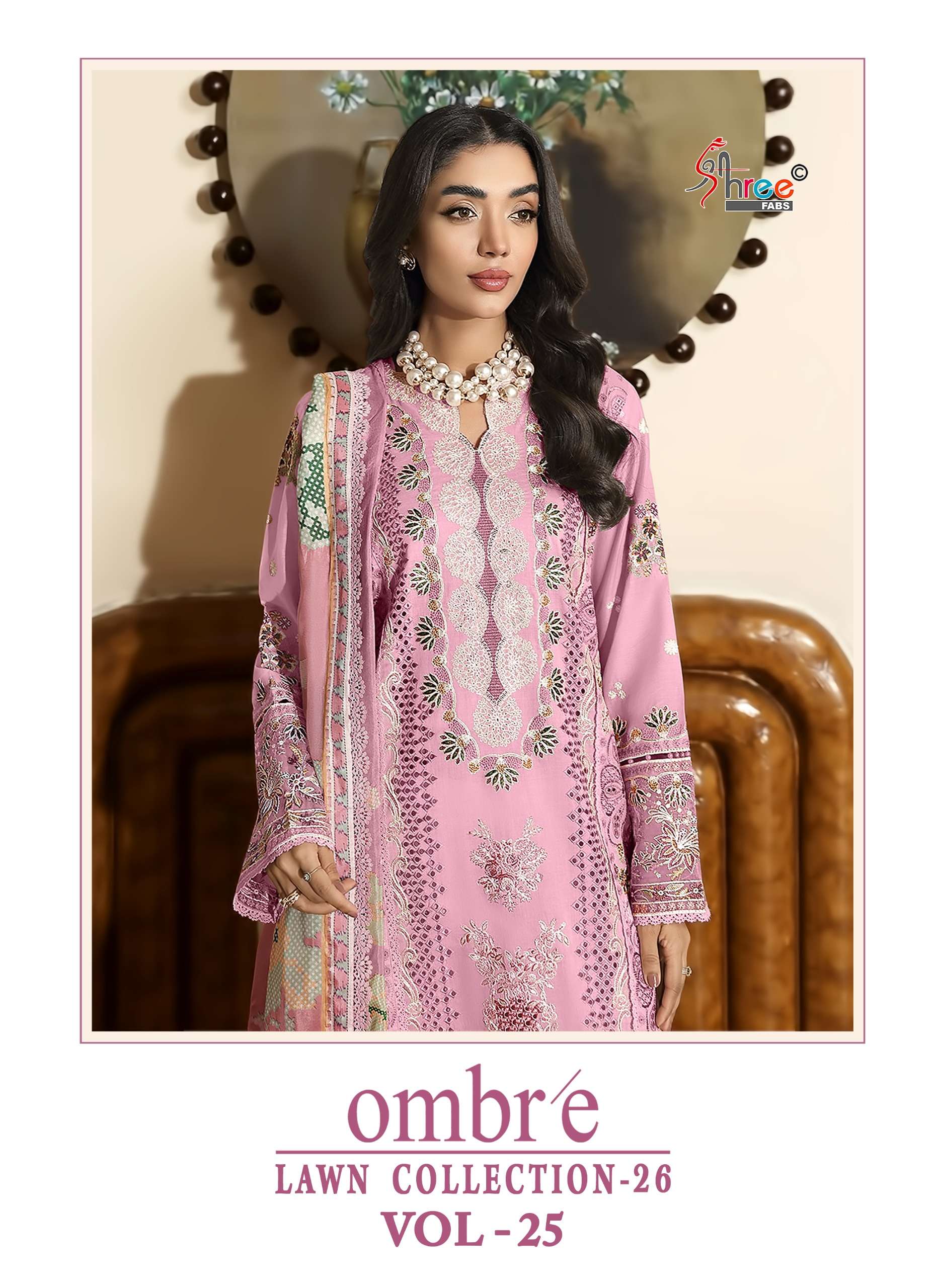 OMBRE LAWN COLLECTION VOL 25 PAKISTANI LUXURY BRAND COTTON S...