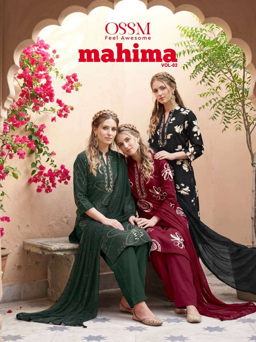 OSSM MAHIMA VOL 2 SUMMER FANCY COLLECTION RAYON 22KG DISCHAR...
