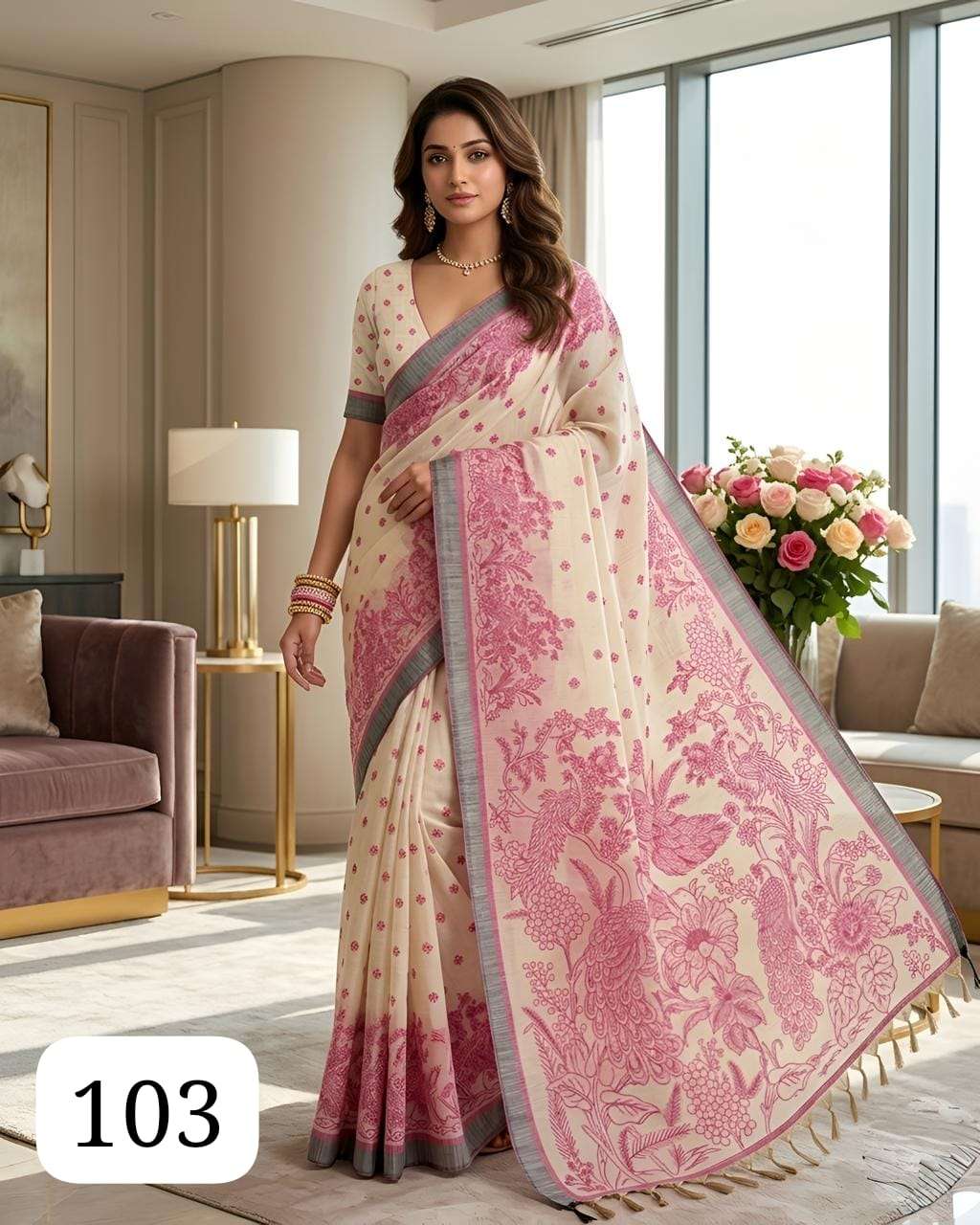 PC RUBY SOFT AND ELEGANT PARTY WEAR LINENS FABRIC AREE RESEL...
