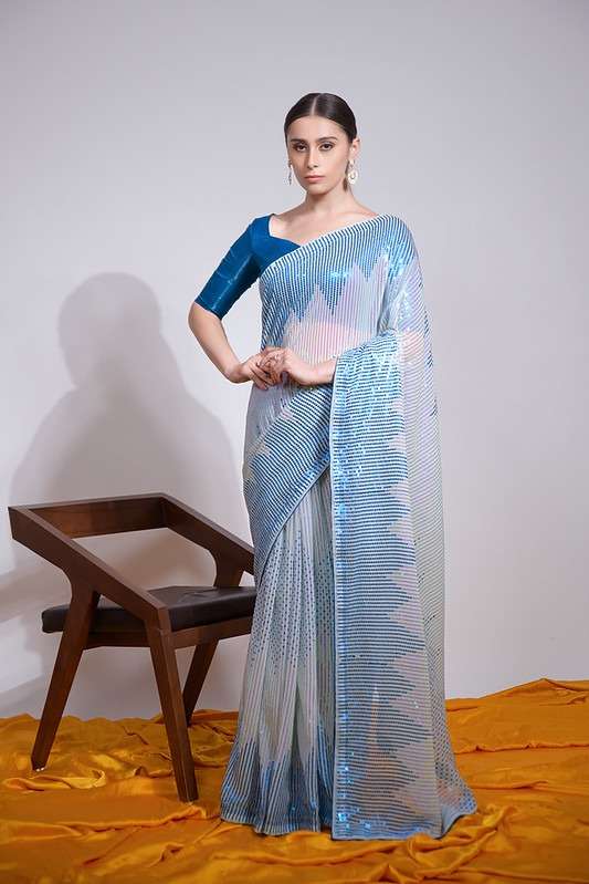 PC SEQUENCE VOL 19 SOFT GEORGETTE WITH SEQUENCE EMBROIDERY W...