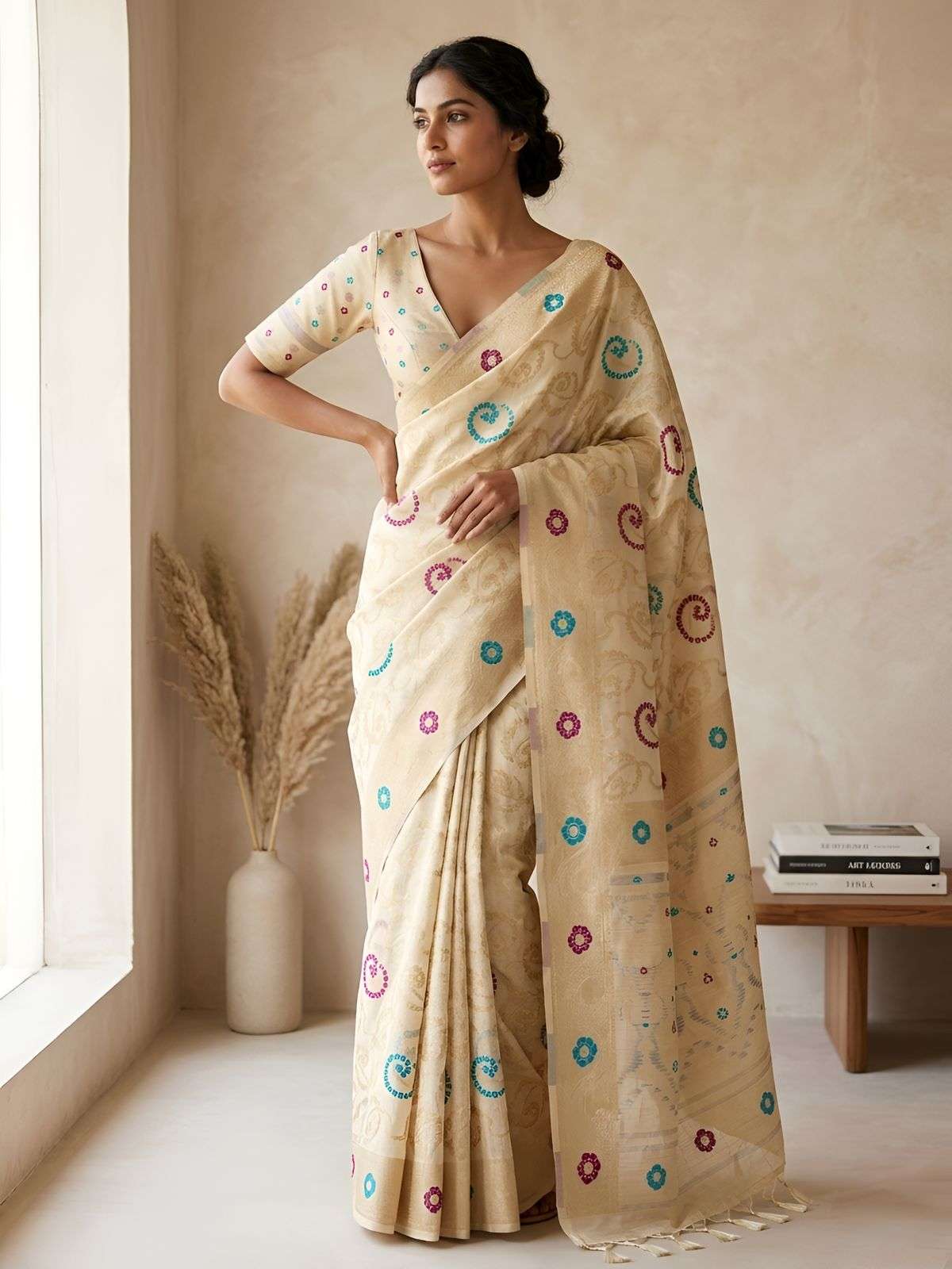 PC SERICA SOFT AND COMFORTABLE CLASSIC ELEGANT COTTON SILK F...