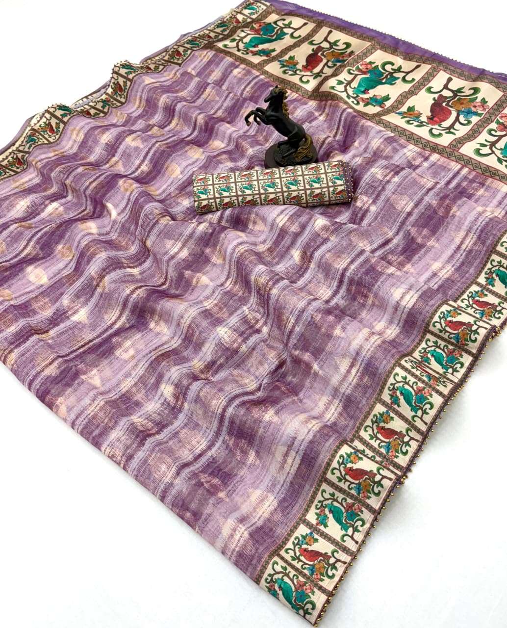  Premium and designer Slub Cotton comfortable fabric saree s...
