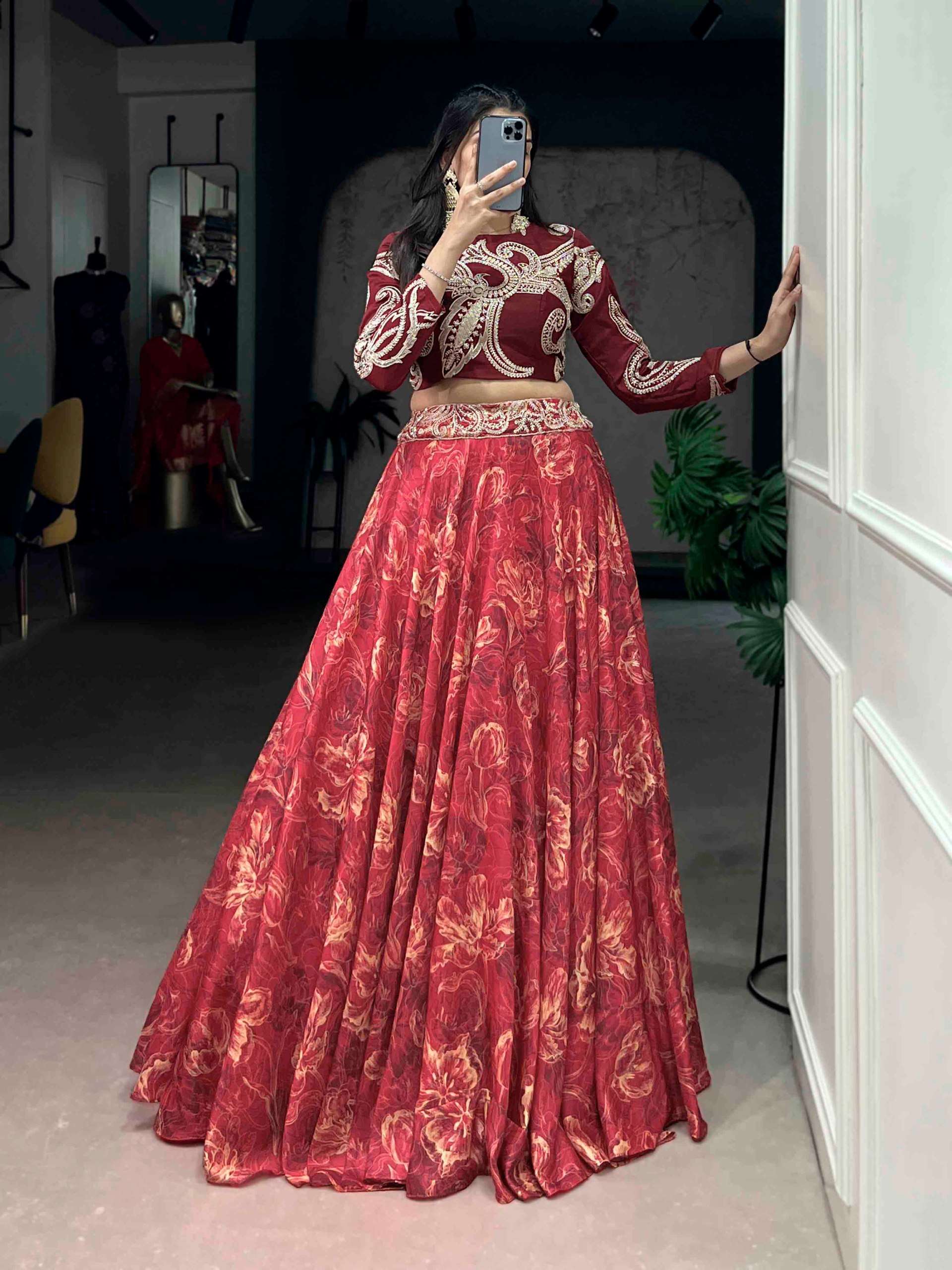 Premium Tasar silk fancy fabric made for celebrations that s...