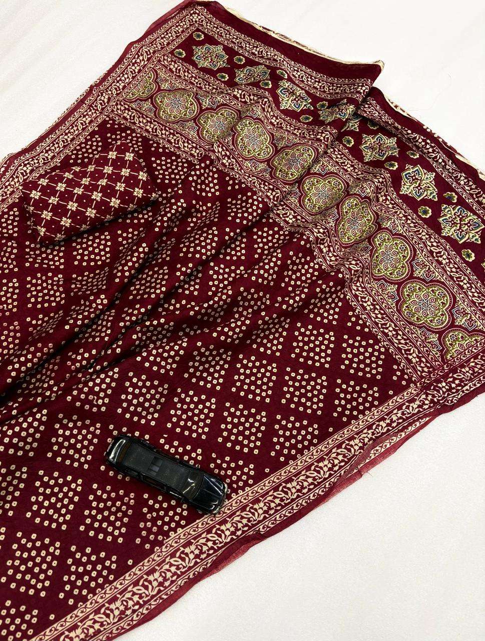 Presents Soft and pure Mal Chanderi Cotton fabric with simpl...