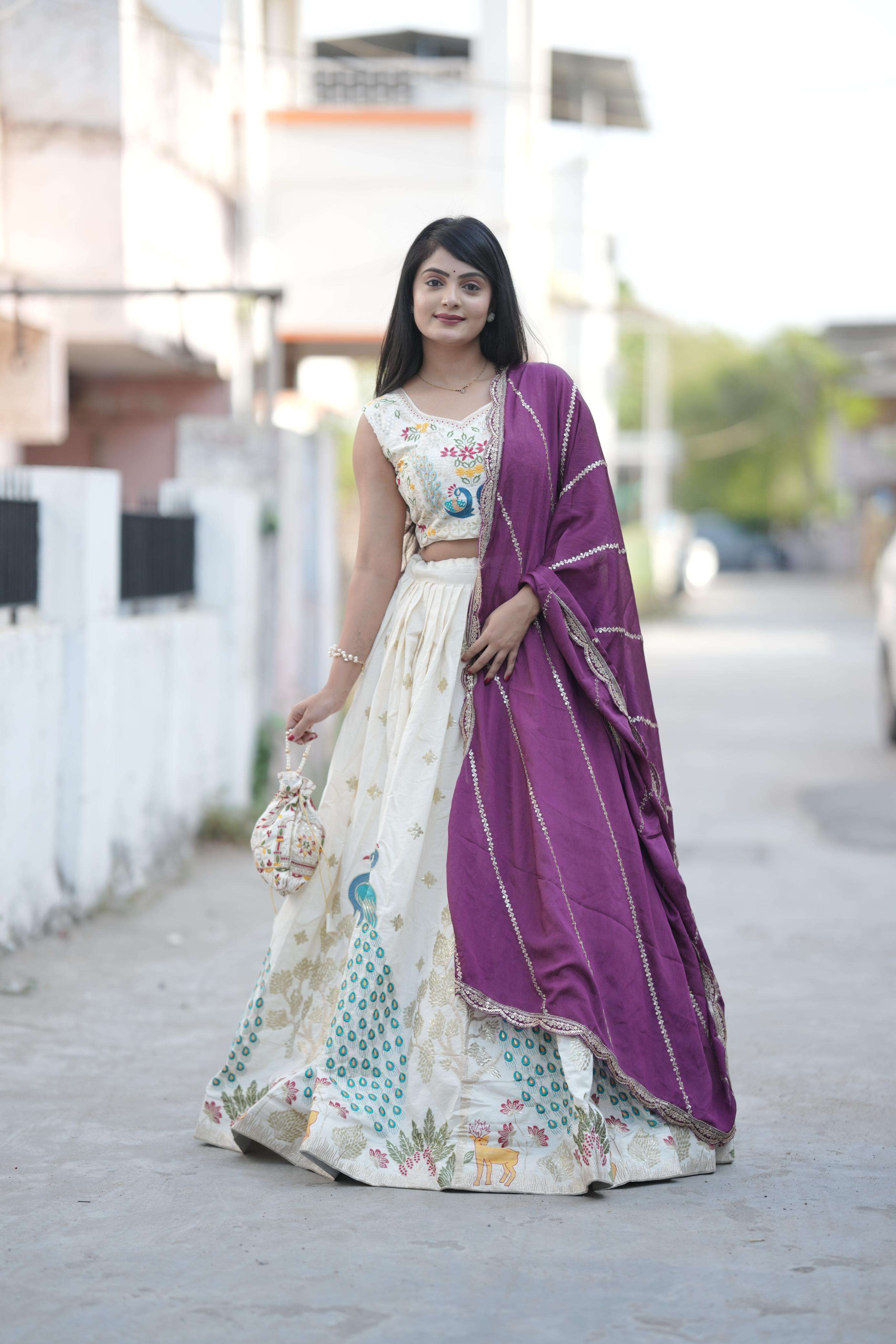 Pure and soft Chinon fancy Fabric and Awesome lehenga choli ...