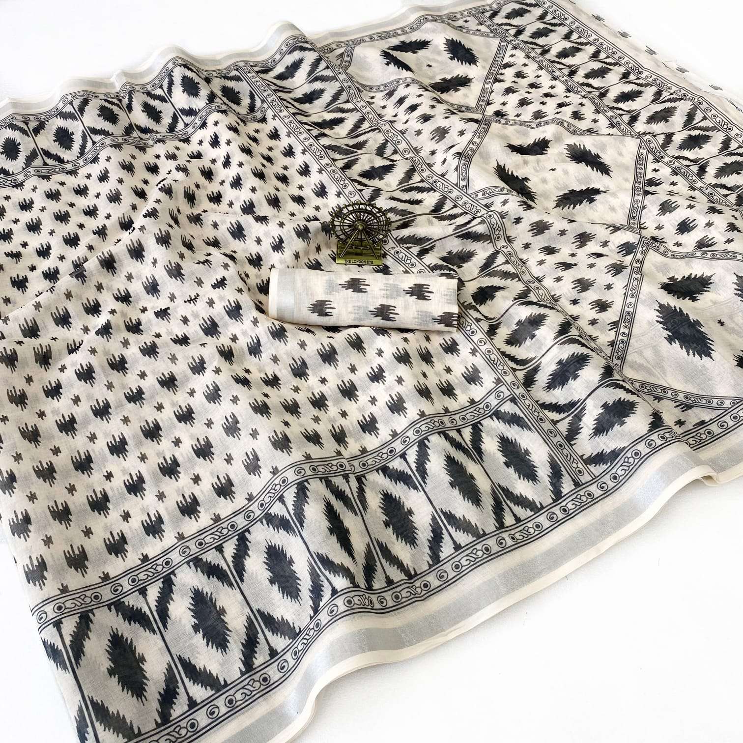 Pure and Soft Mony Cotton fabric Digital Printed on saree re...