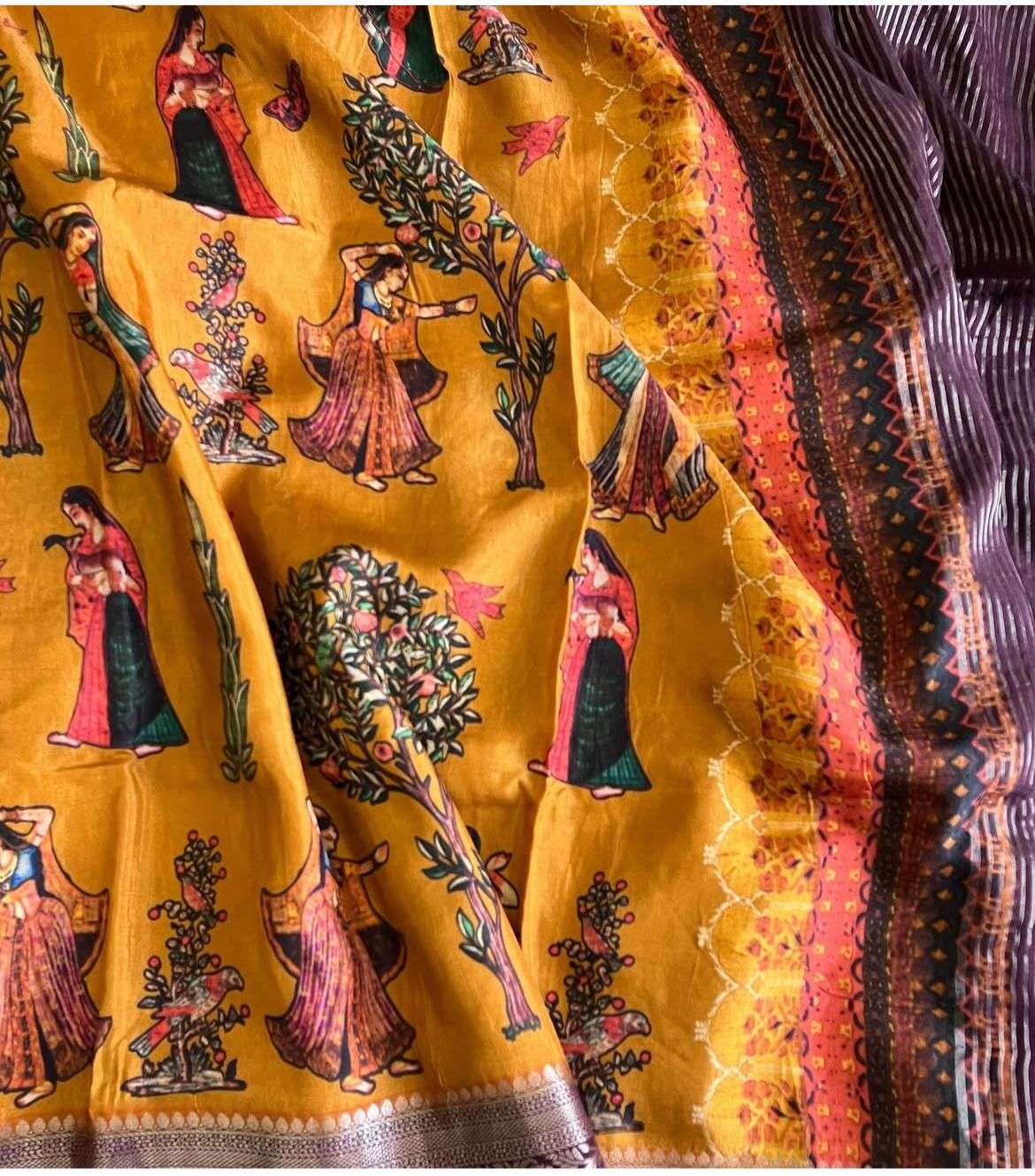 Pure and soft Viscose fabric with elegant and beautiful kala...
