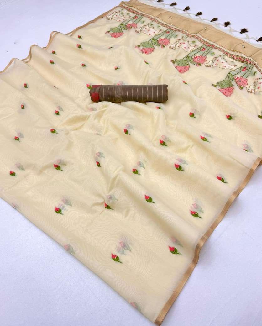 PURE SPUN PICHWAI HANDWORK SPUN COTTON HANDLOOM WEAVING WITH...