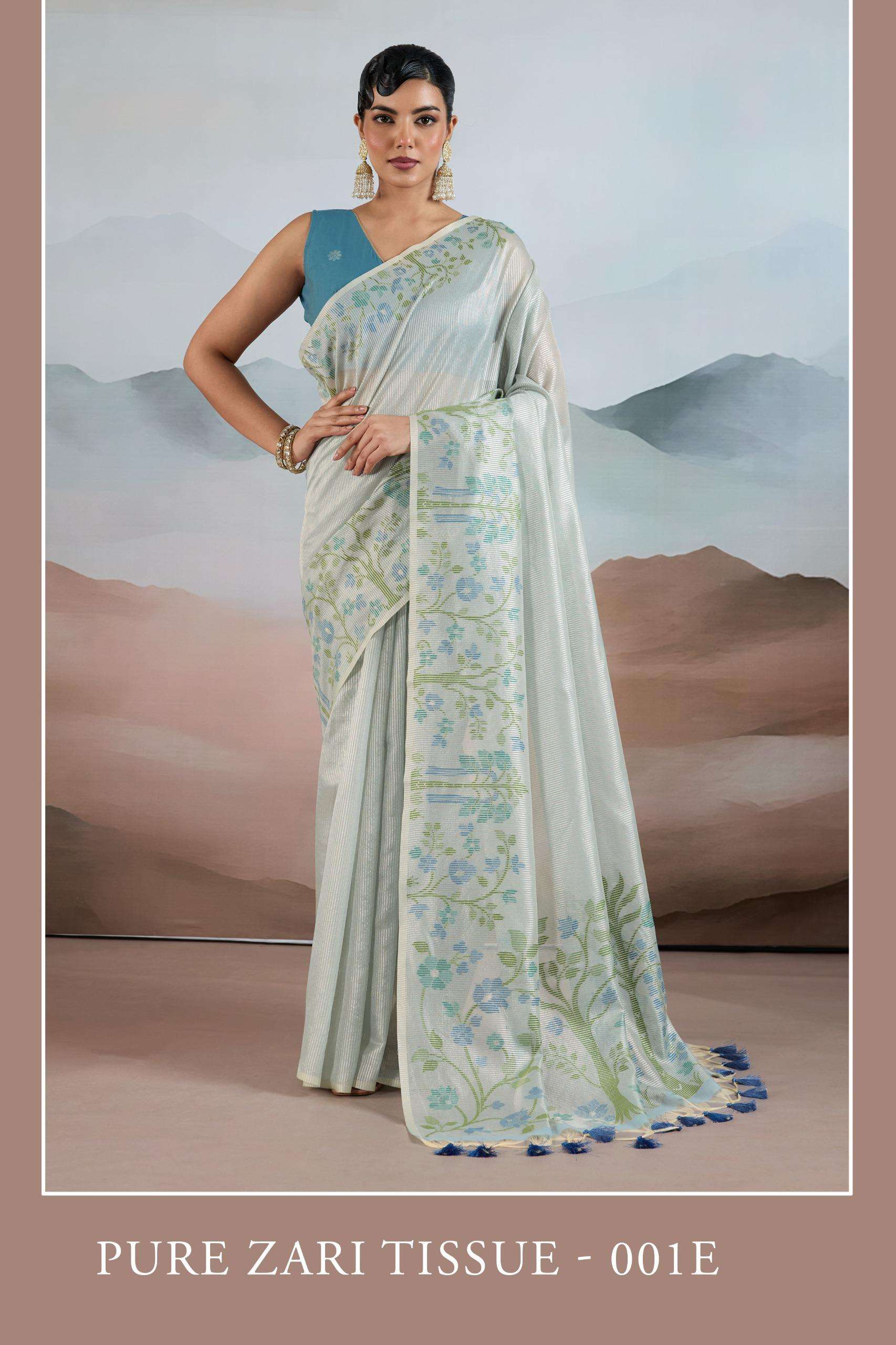 PURE ZARI TISSUE CLASSIC AND ELEGANT HANDLOOM ZARI TISSUE FA...