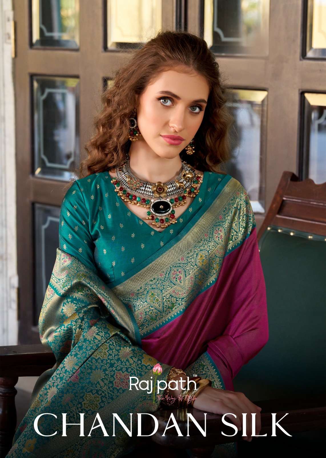   RajPath Fabrics Chandan silk fancy and classic soft and pu...