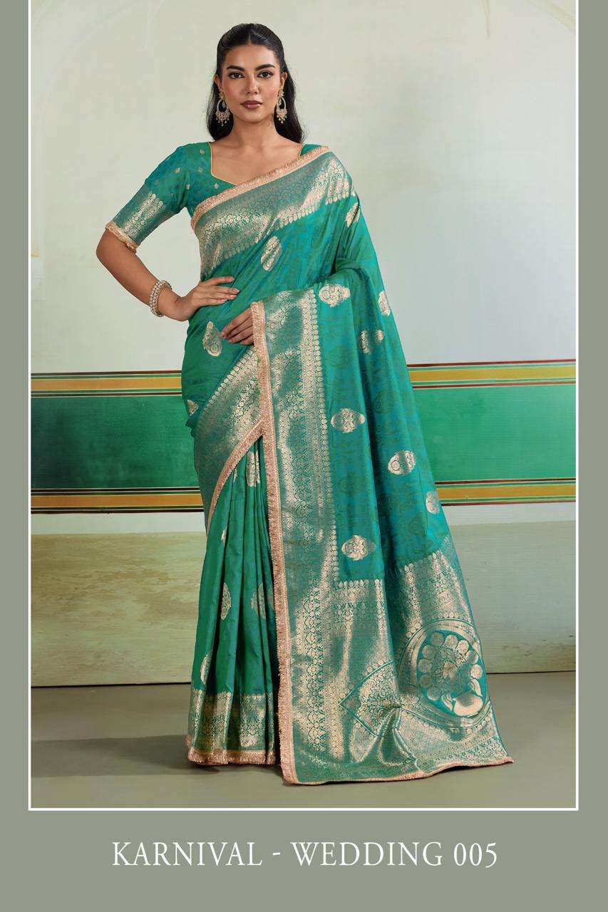RAJTEX FABRICS KARNIVAL WEDDING HANDLOOM WEAVING SILK FANCY...