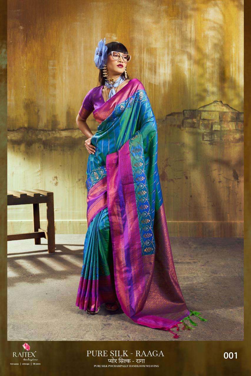 RAJTEX FABRICS PURE SILK RAAGA PURE SILK POCHAMPALLY HANDLOO...