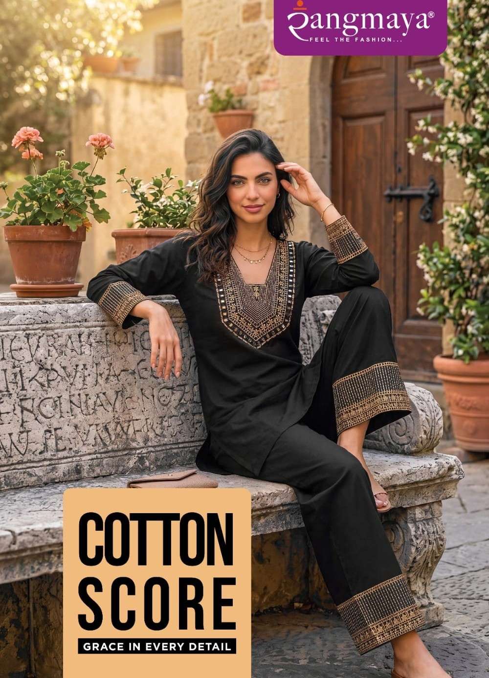 RANGMAYA COTTON SCORE CASUAL CORD SET SIMPLE DAILY OFFICE WE...