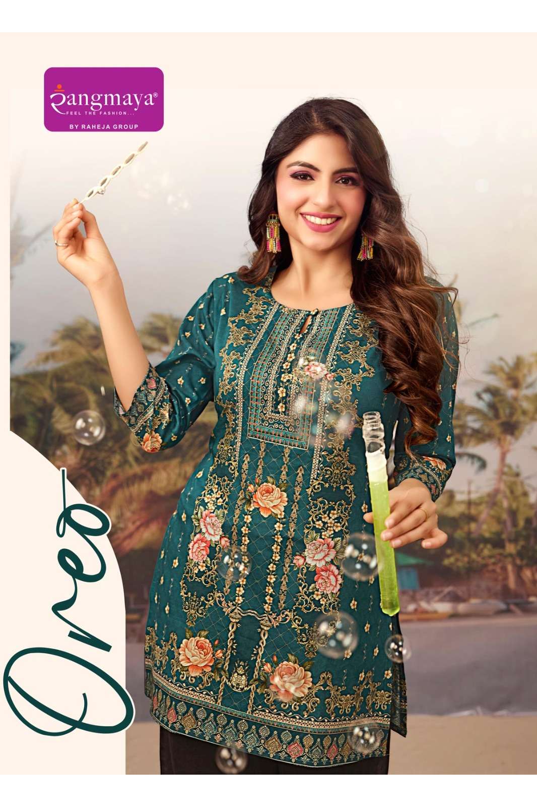 RANGMAYA OREO COTTON DIGITAL PRINT TUNIC FOR GIRL KURTI FASH...
