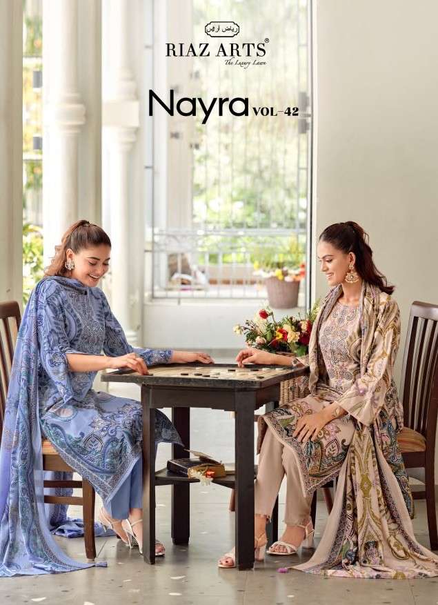 RIAZ ARTS NAYRA VOL 42 LUXURY LAWN COTTON DIGITAL PRINT SUIT...