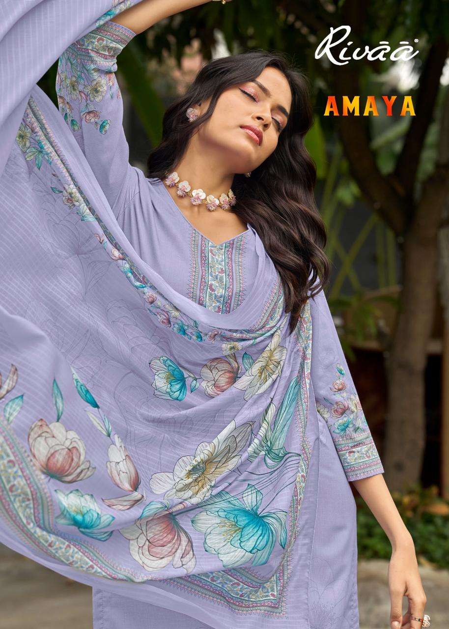 RIVAA AMAYA EXCLUSIVE COTTON DIGITAL PRINT FLORAL SUIT COLLE...