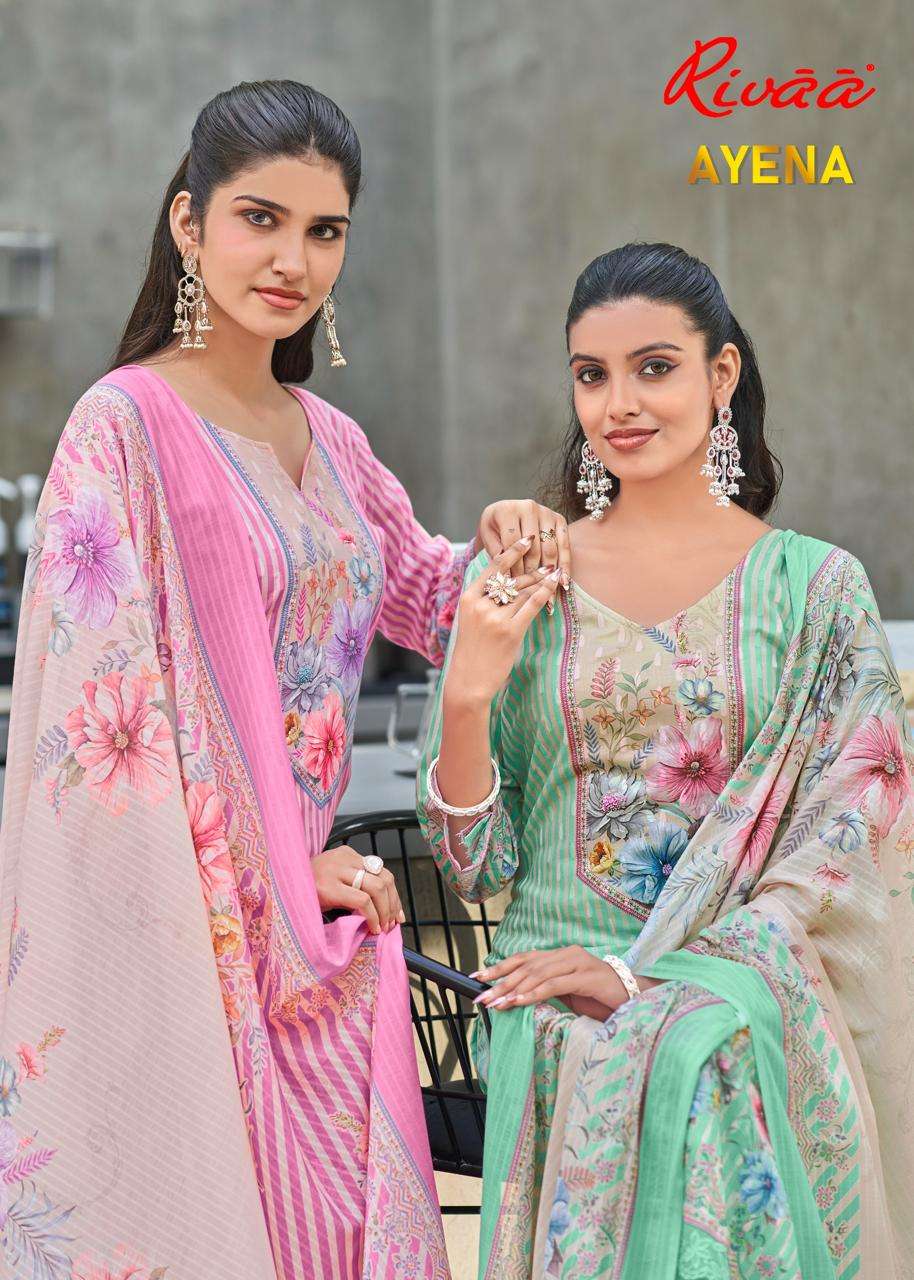 RIVAA AYENA COTTON BUTTI & PATTERN PRINT SALWAR KAMEEZ CATAL...