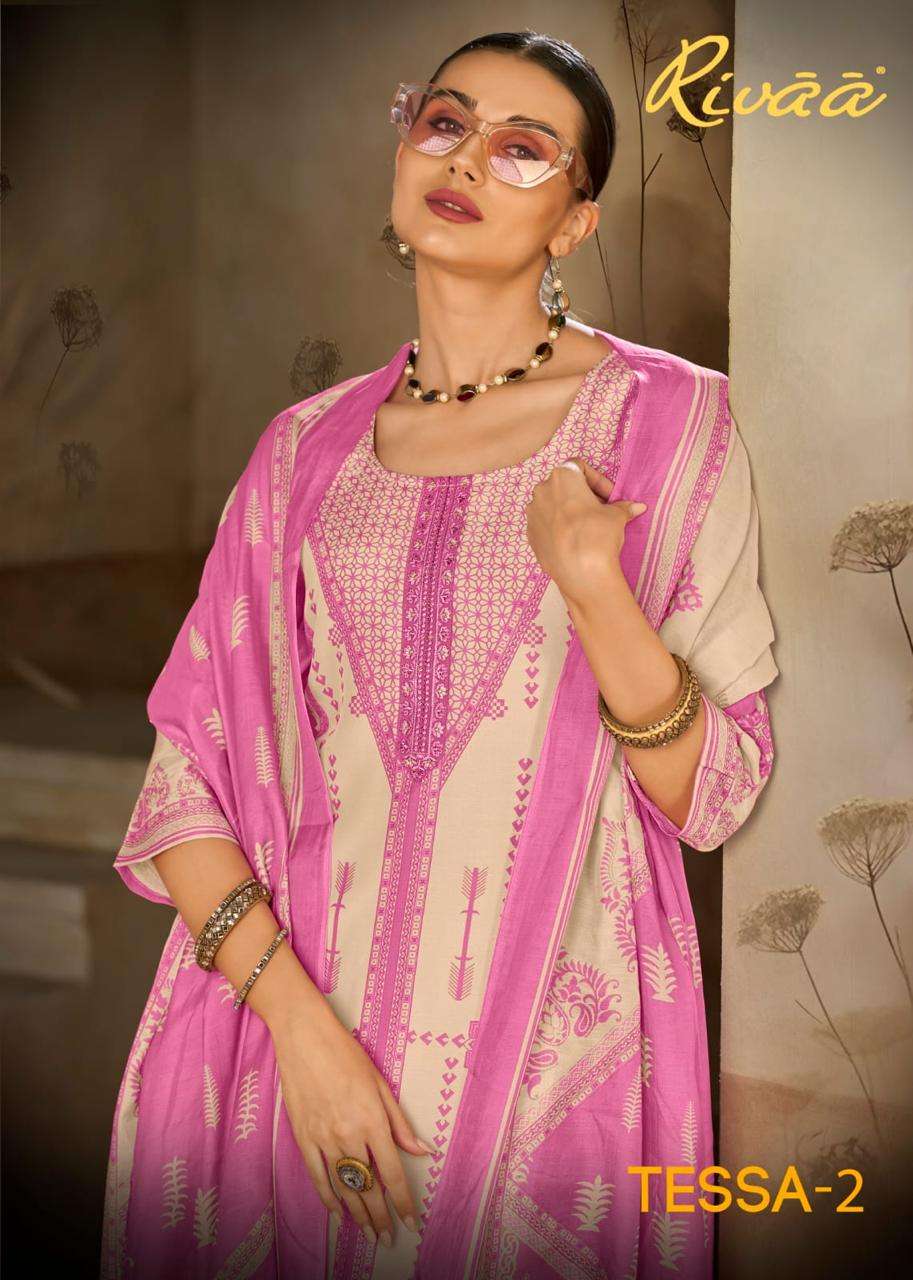 RIVAA TESSA VOL 2 BEMBERG SILK MULTI WORK SALWAR KAMEEZ FEST...