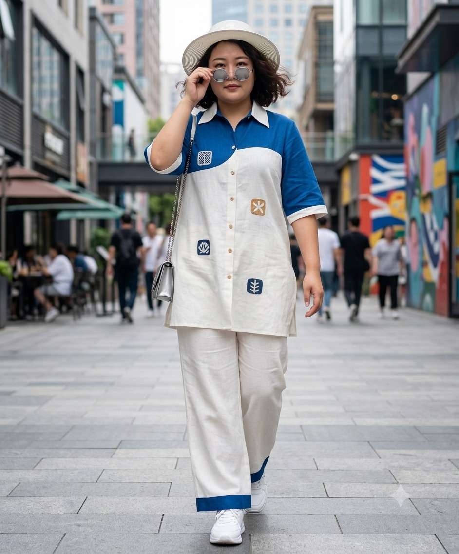 SB PLUS SIZE DESIGNER CO ORD SET PREMIUM S LINEN & HANDLOOM ...