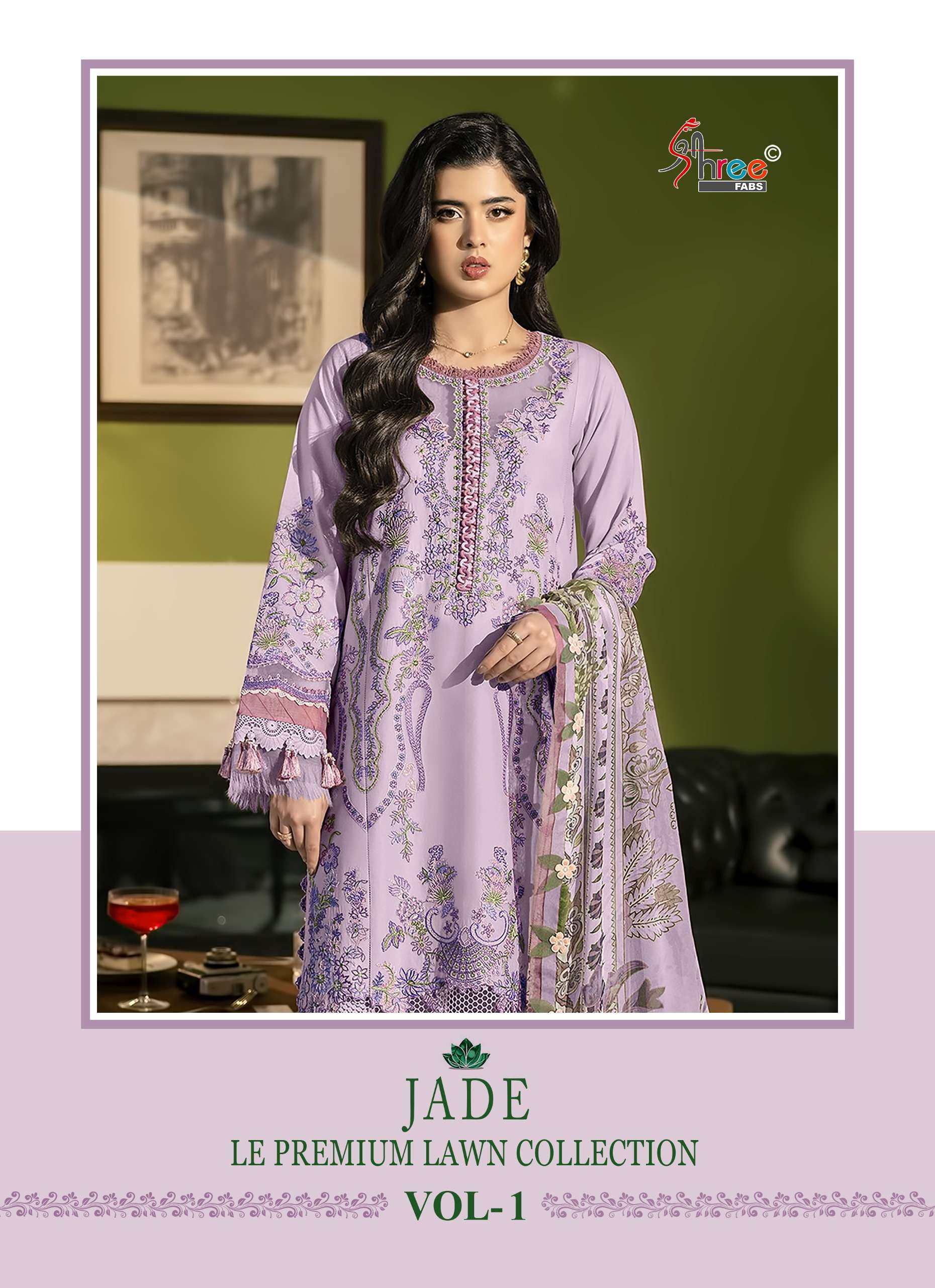 SHREE FABS JADE LE PREMIUM LAWN COLLECTION VOL 1 COTTON WITH...