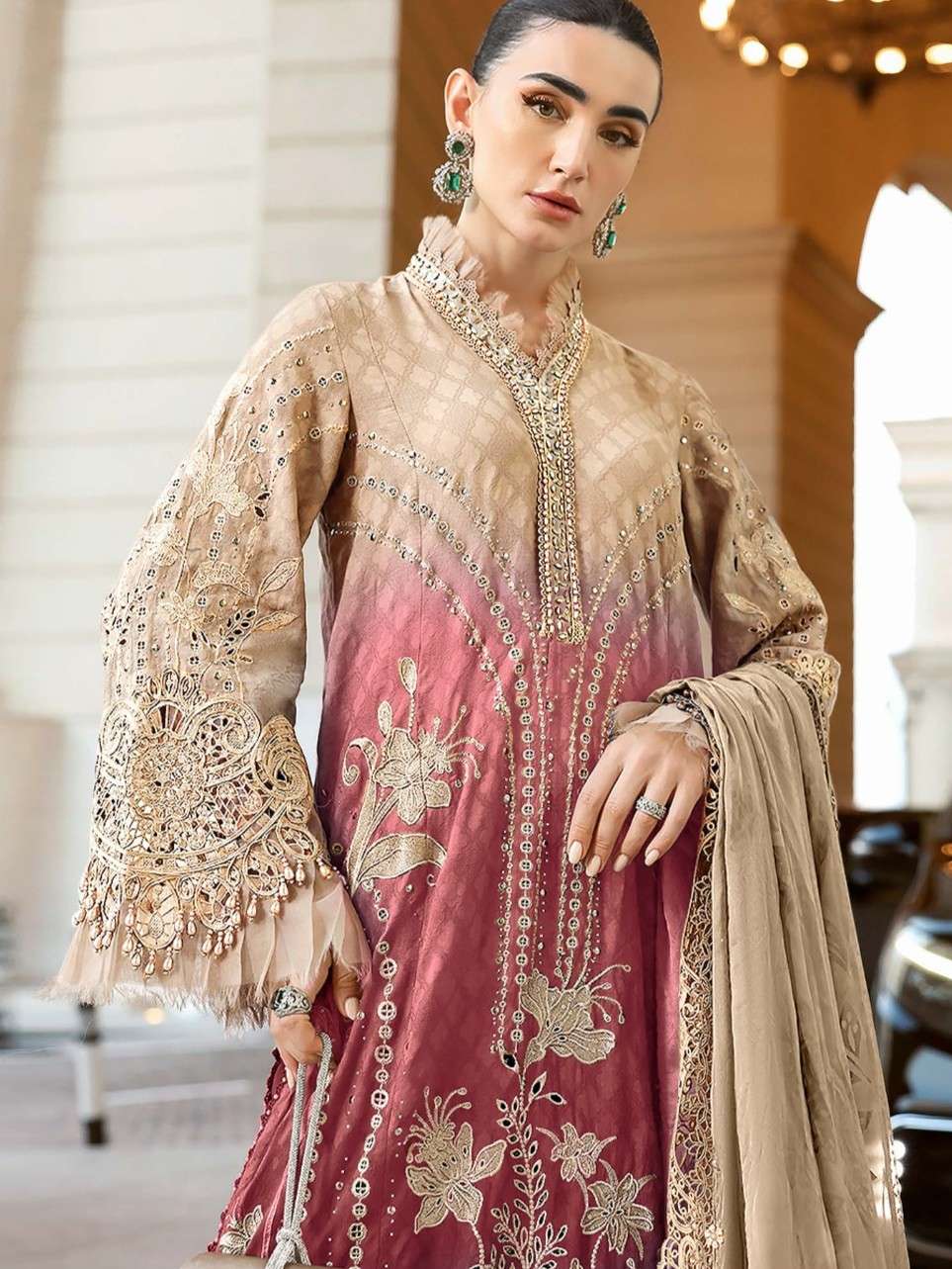 SHREE FABS MARIA B PREMIUM EMBROIDERED VOL 2 COTTON PRINT HE...