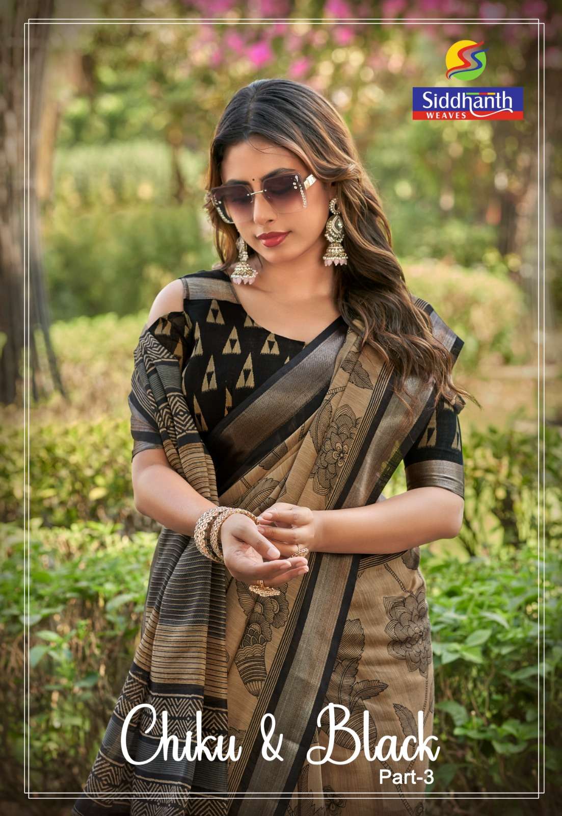  Siddnanth Chiku & black Soft and pure Linen cotton comforta...