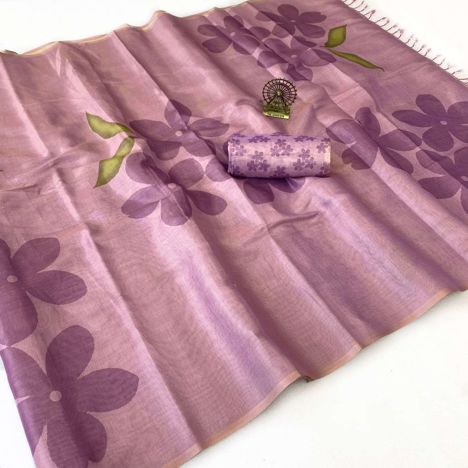 Soft and Erode Tissue Silk fabric with flower Digital Printe...