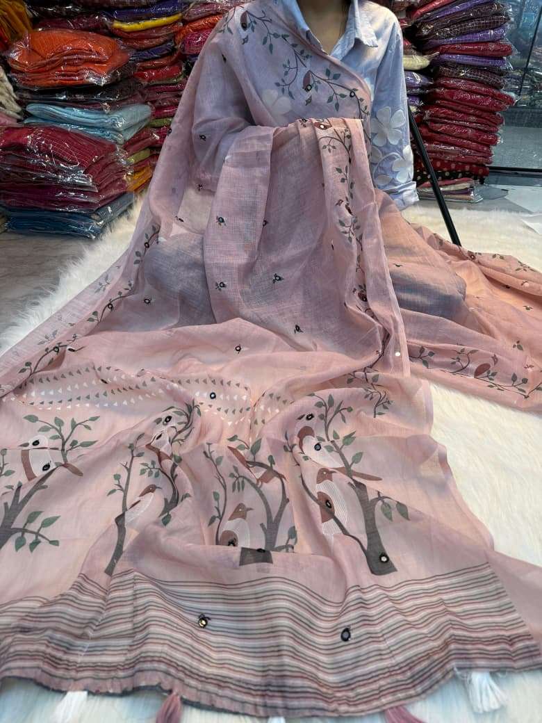 Soft and heavy linen cotton pure fabric with beautiful print...