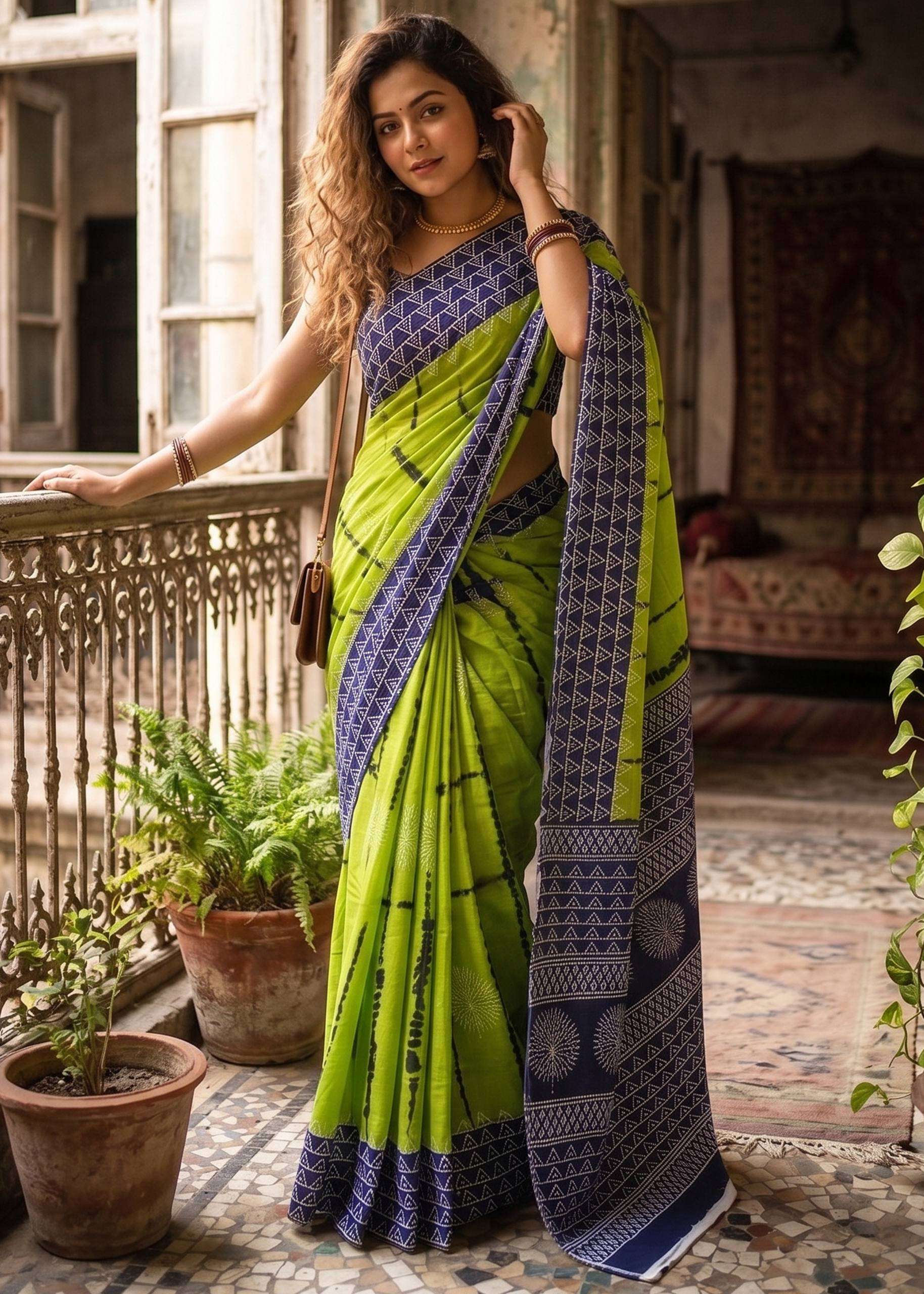 Soft And Pure Cotton fabric with designer Bagru Print on thi...