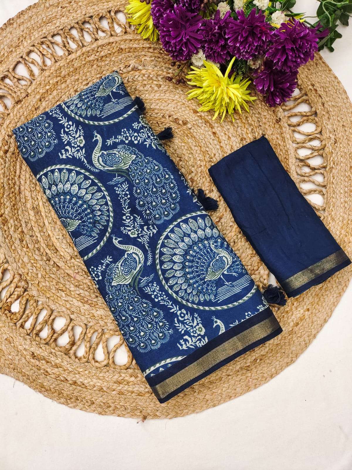 Soft and pure Mulmul cotton comfortable fabric with beautifu...