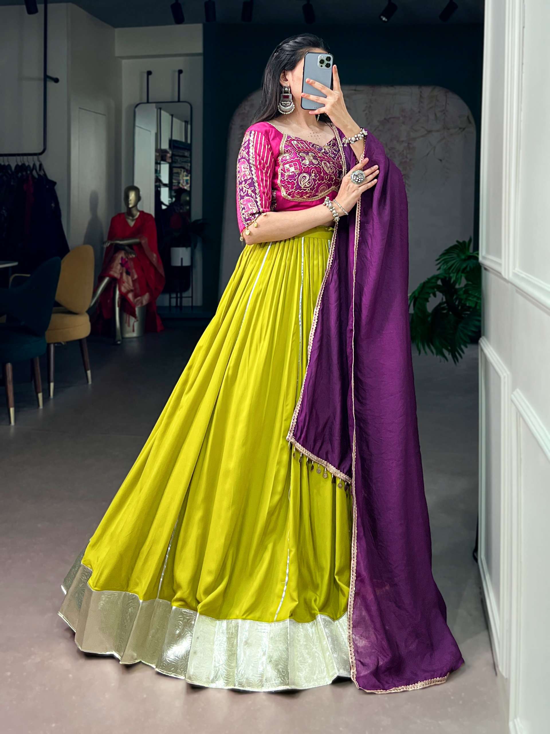  soft and pure Rayon fancy fabric special Navratri Collecti...