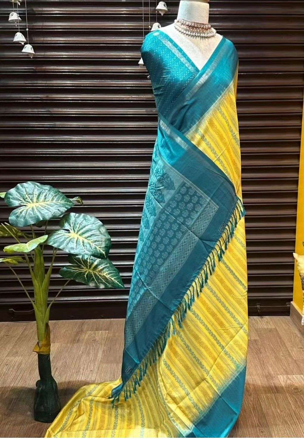  soft Kota linen fabric banarasi fabric with Digital print o...