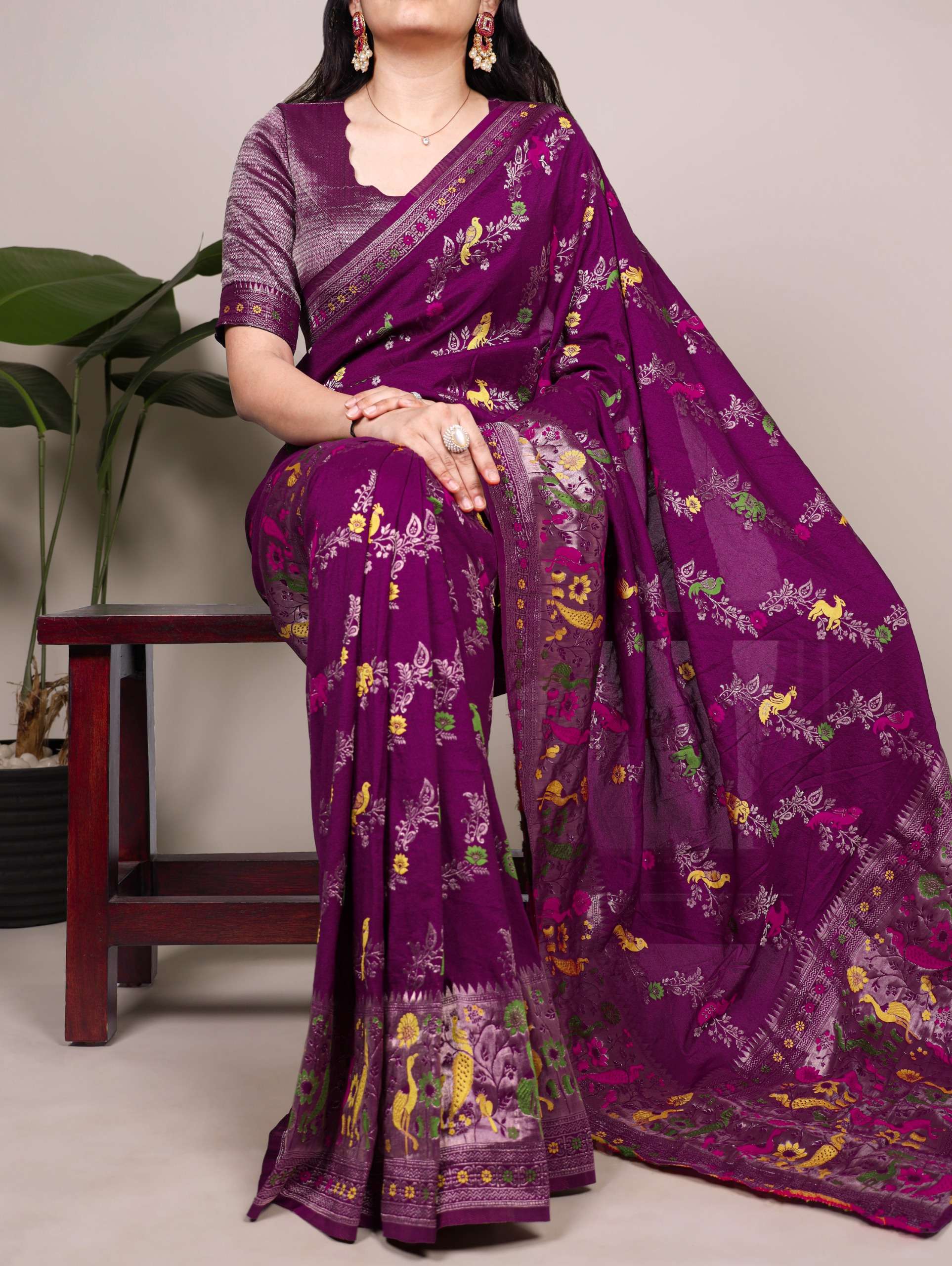 soft Naylon fabric your go to saree for graceful daily styli...