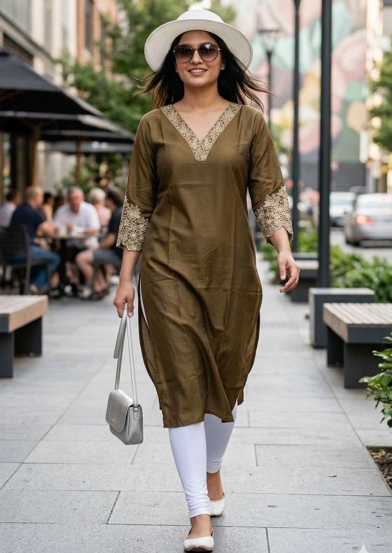 STYLE VOL 9 VERTICAN COTTON KURTI COLLECTION SIMPLE WEAR RES...