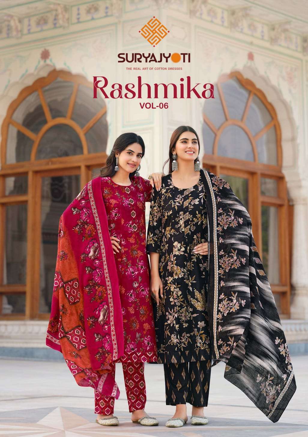 SURYAJYOTI RASHMIKA VOL 6 ANARKALI STYLE KURTI PANT WITH DUP...