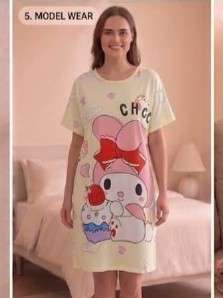 T SHIRT NIGHT DRESS RALAXED FIT NIGHT LYCRA DRESS SUPPLIER E...