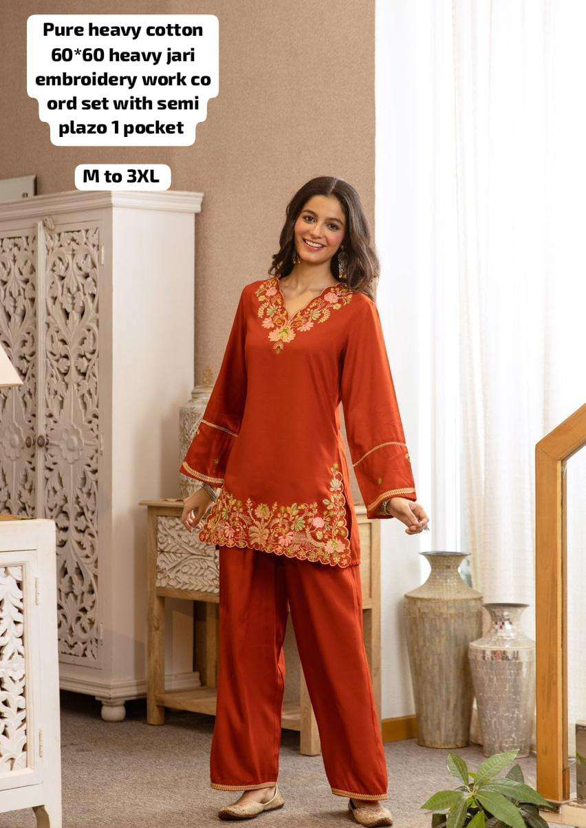 TREND FULL SLEEVESS COTTON TOP AND PANT CORD SET GIRL PARTY ...