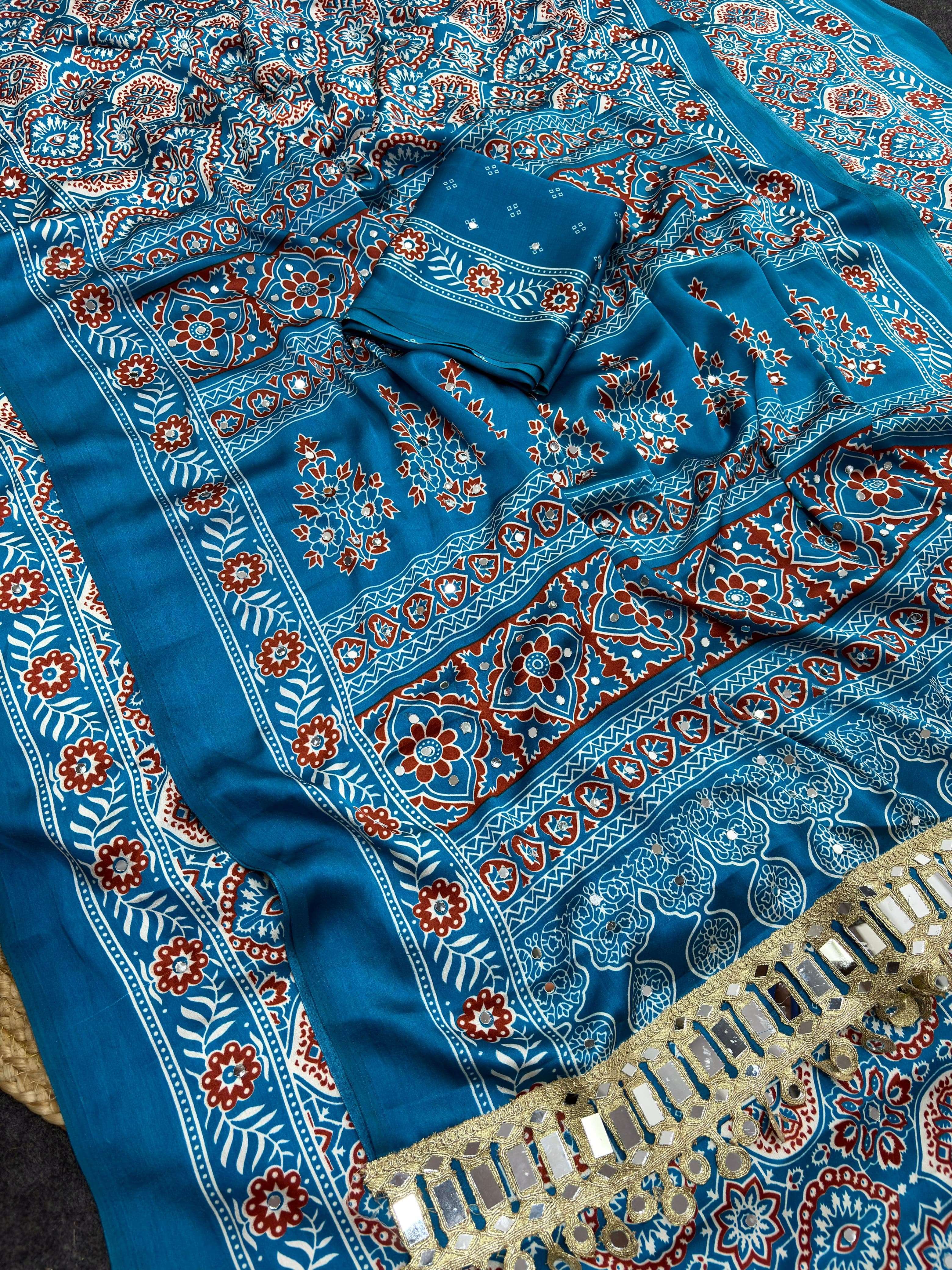 TRENDING JAPAN SATIN FANCY FABRIC WITH ORIGINAL MIRROR WORK ...