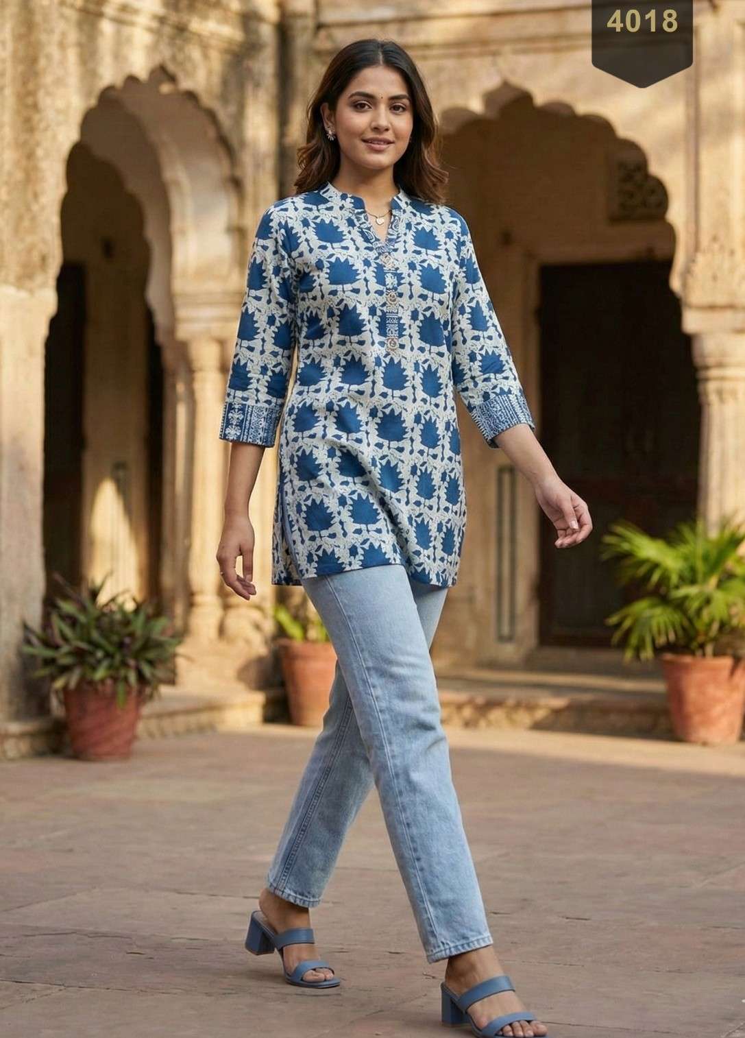 TUNIC FLORY VOL 7 WESTERN COTTON SHORT KURTI FOR REGULAR WEA...