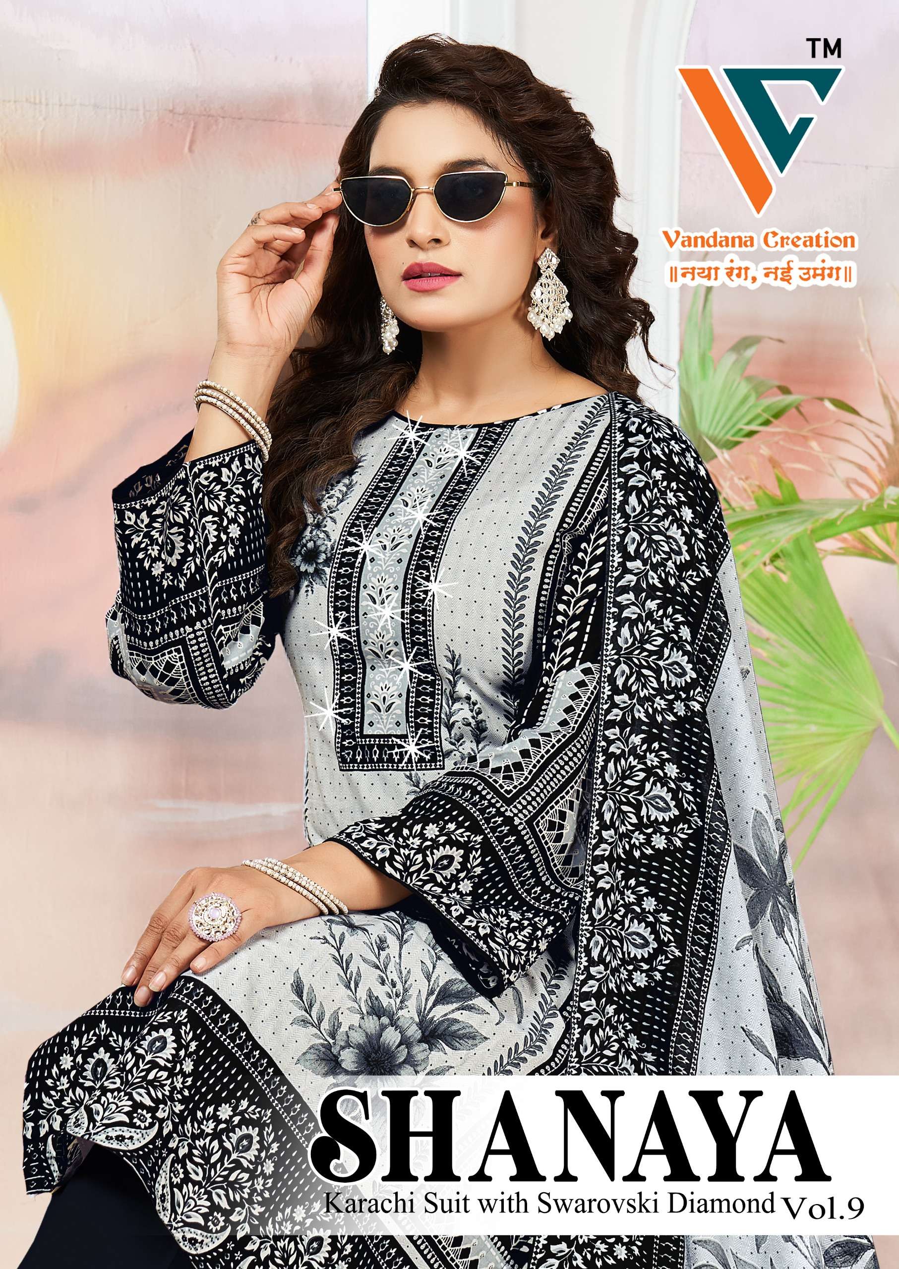 VANDANA‎ CREATION SHANAYA VOL 9 KARACHI COTTON PRINT SALWA...