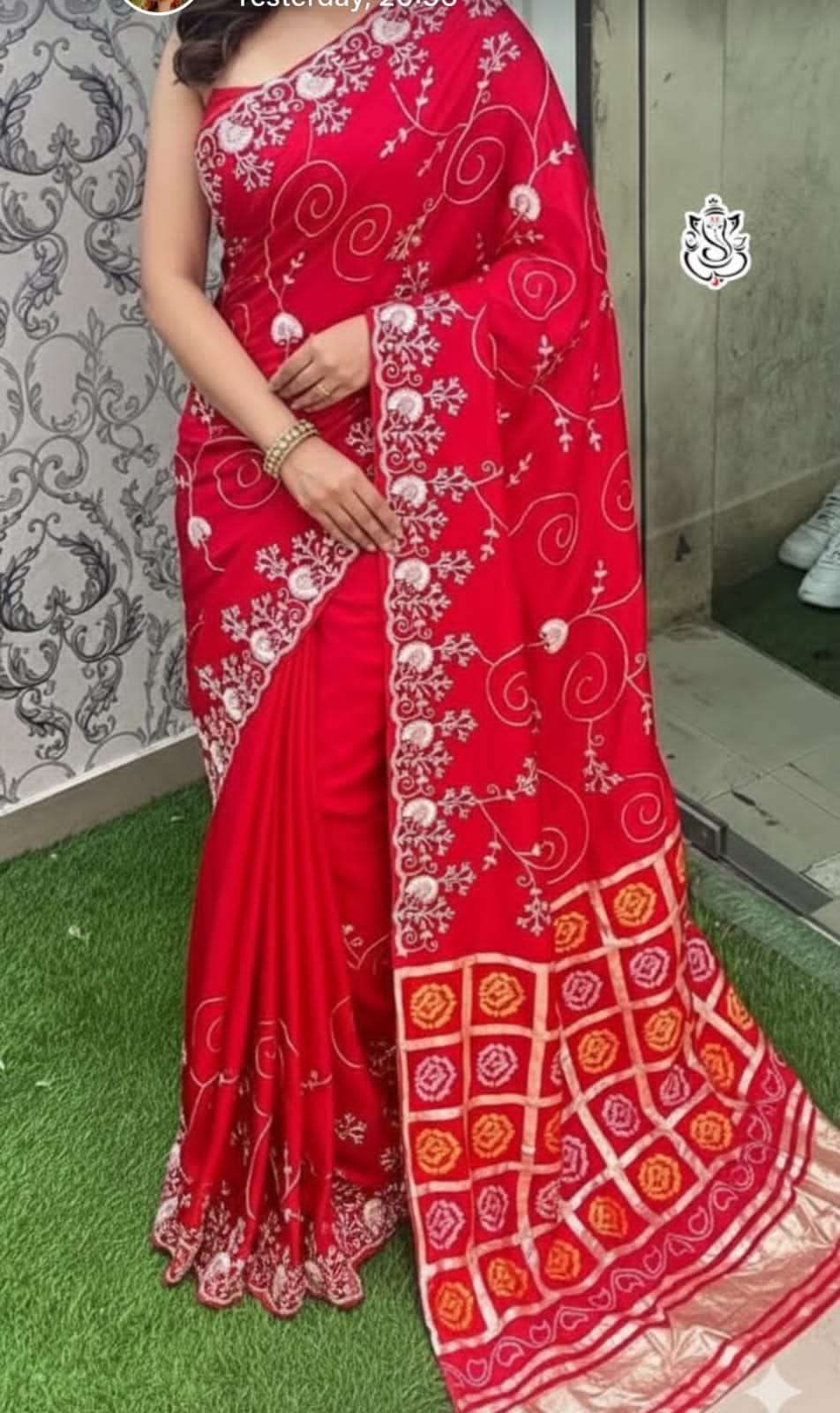 Very soft and elegant pure rich look viscose dola silk fabri...