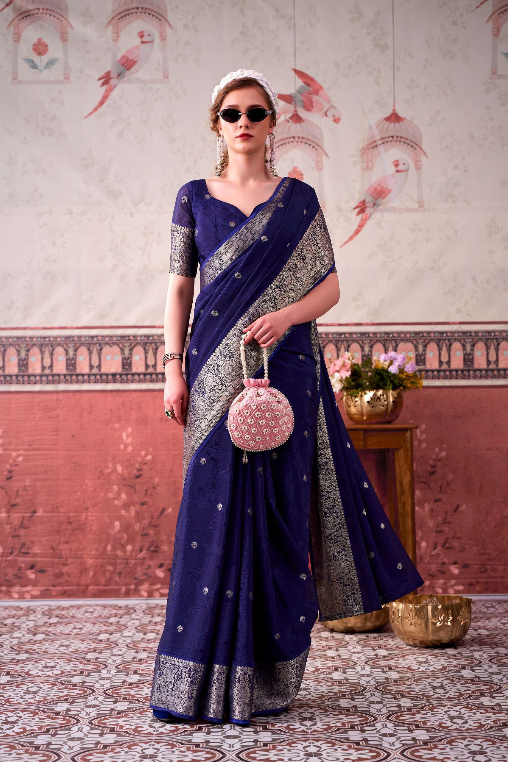  Where lightweight comfort meets royal zari detailing in so...