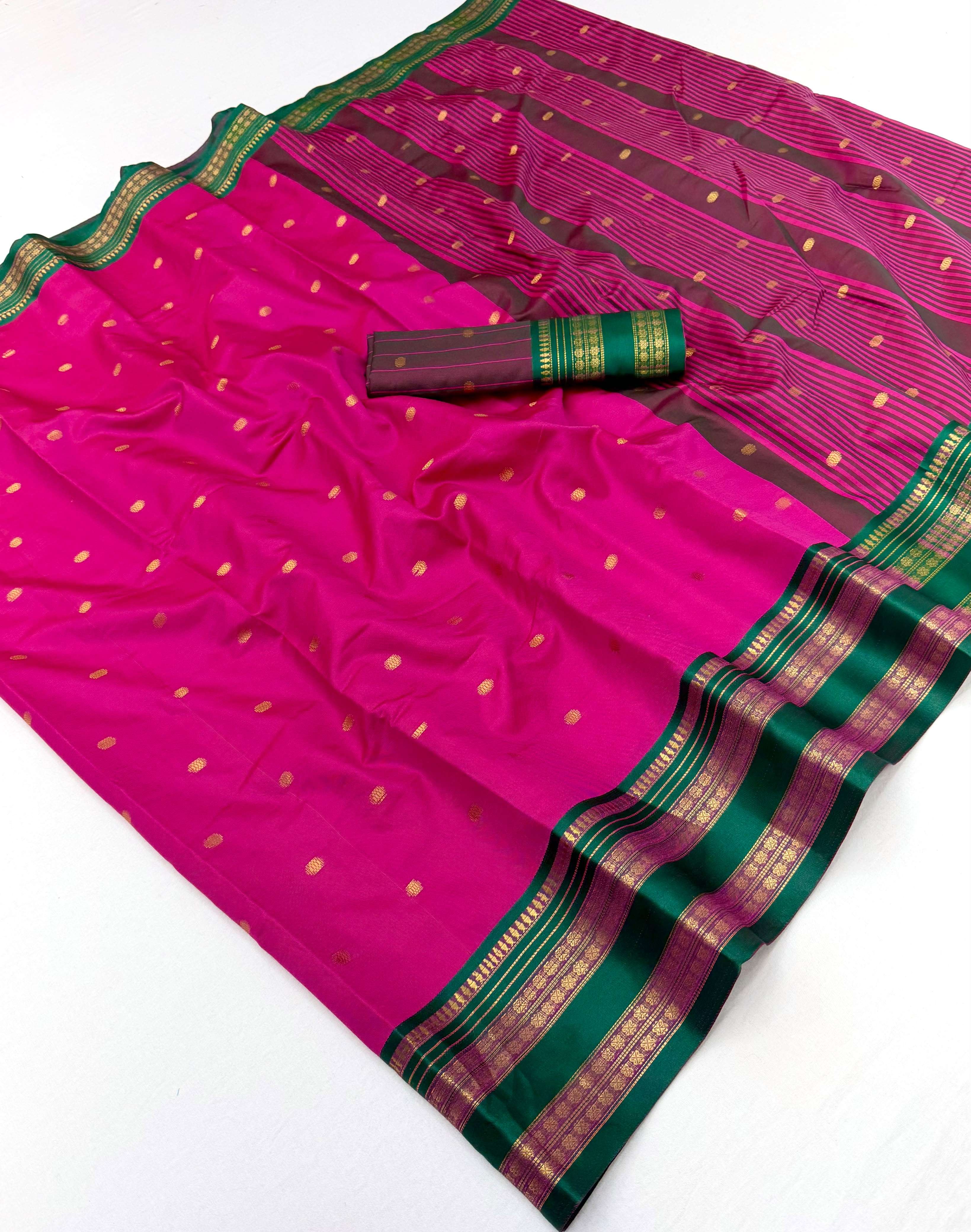  YASHVIKA SOFT AND PURE SILK WEAVING FANCY FABRIC WITH JACQU...