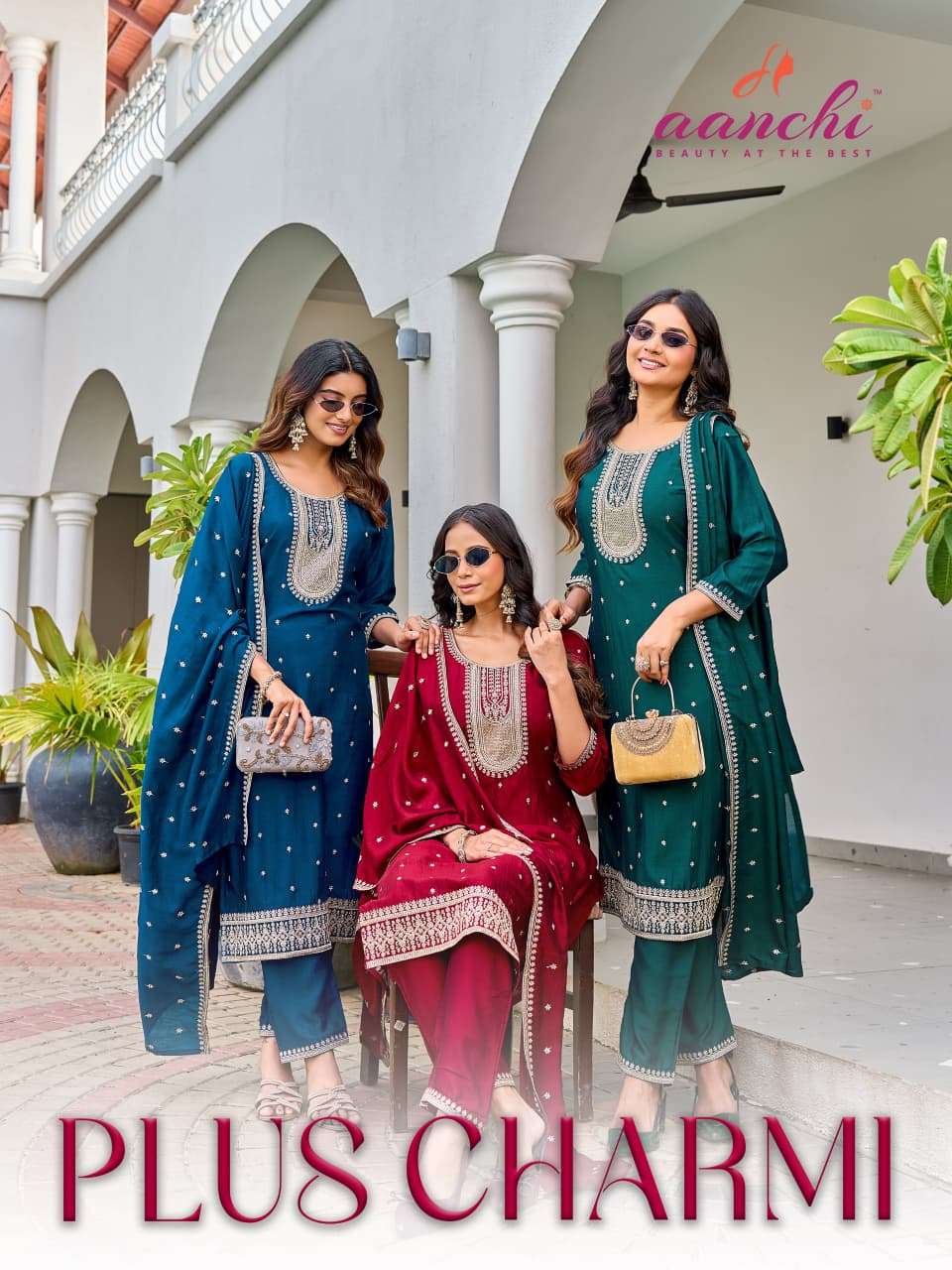 AANCHI PLUS CHARMI BRAND VICHITRA SILK SALWAR SUIT READY TO ...