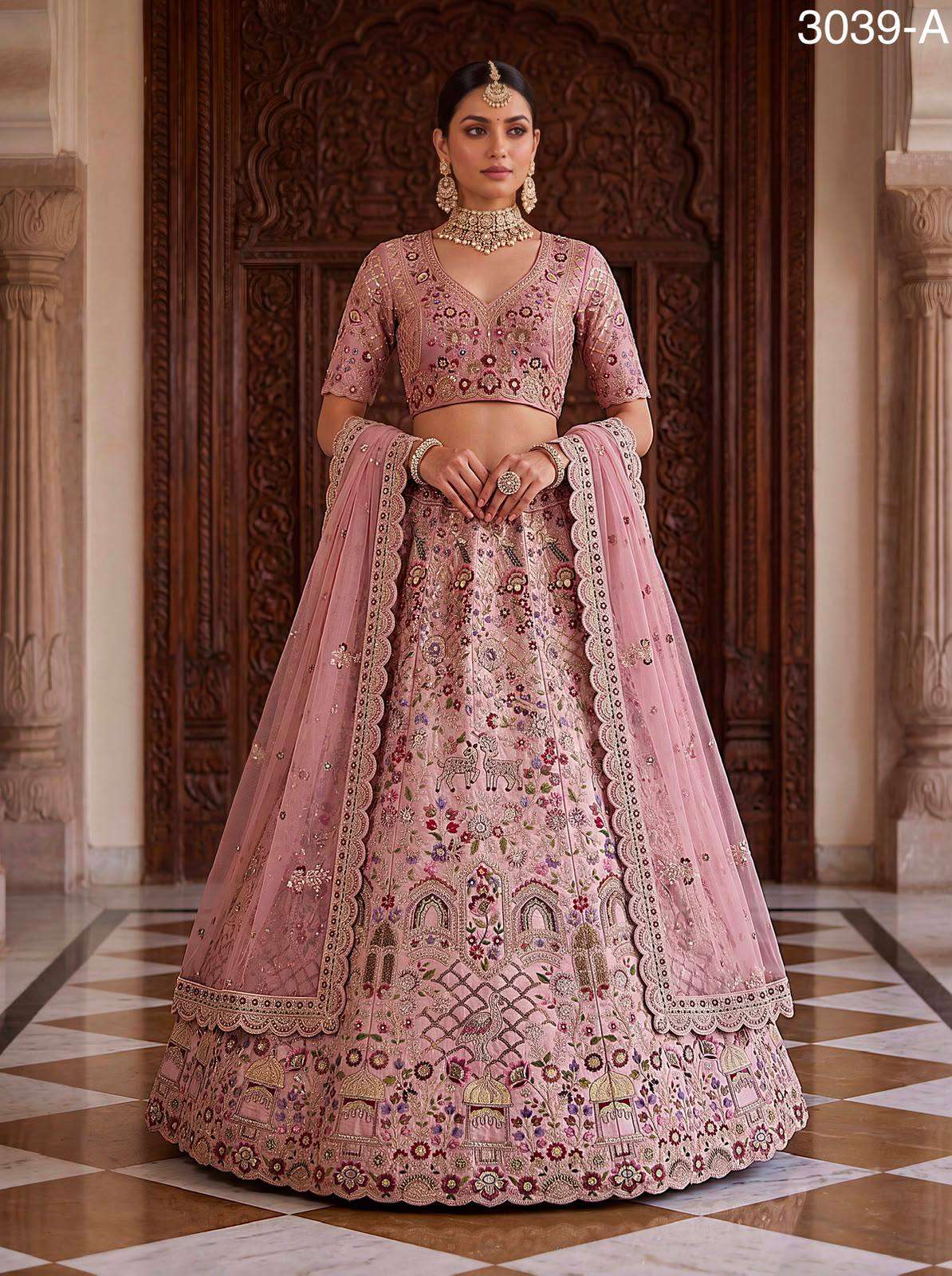 Classic and Elegant look beautiful pastel color Designer Gad...