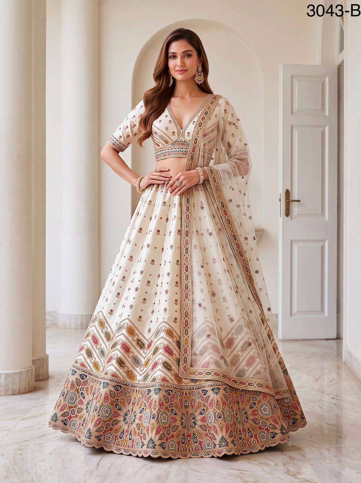 Designed Heavy Patten Embroidered classic Silk Premium fabri...