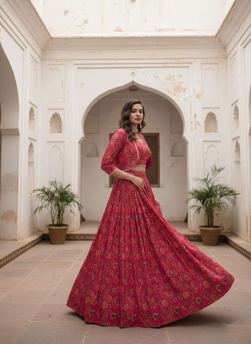 Embrace tradition with a touch of elegance in this Tassar si...