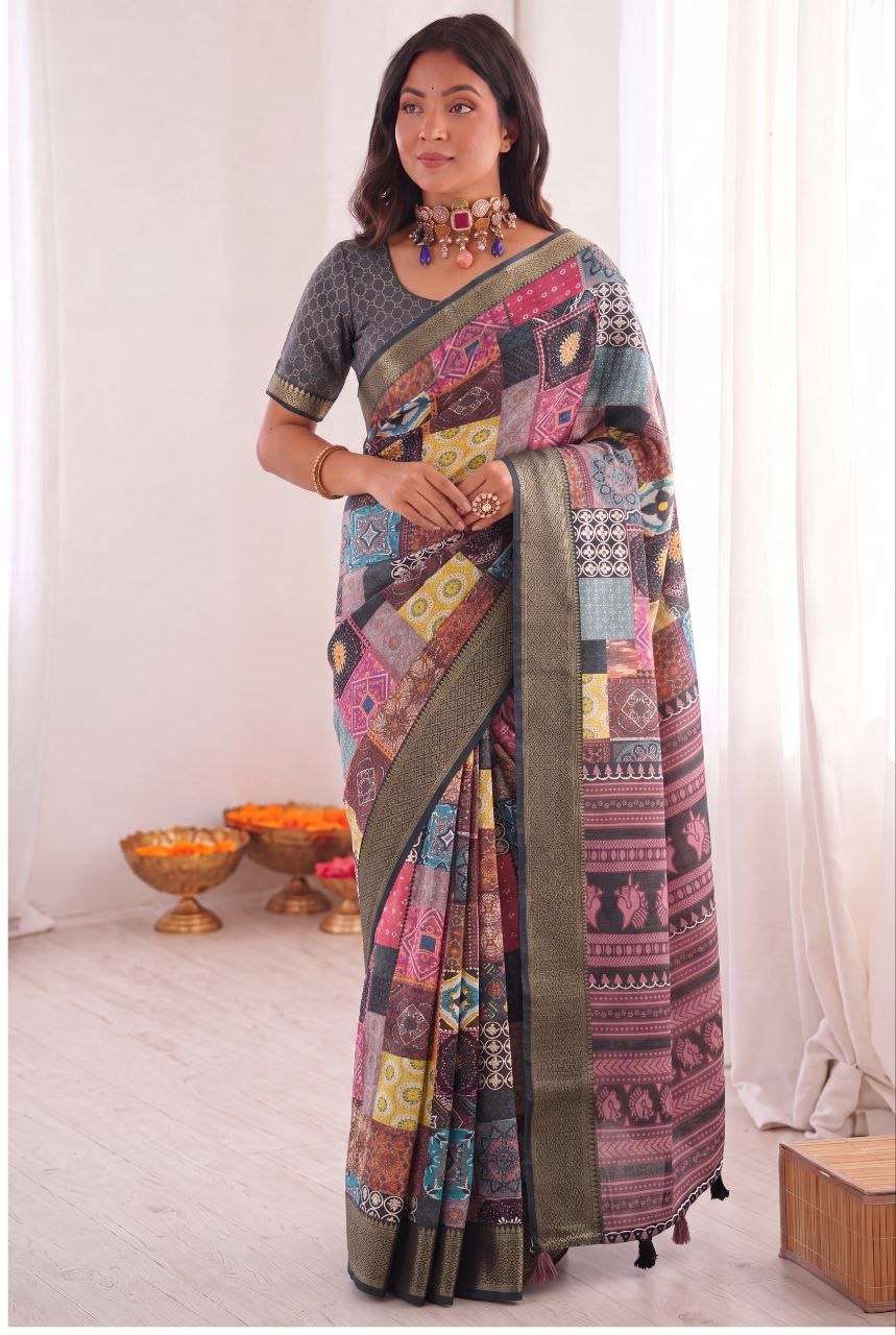 EXCLUSIVE AND BEAUTIFUL SPECIAL LILAN COTTAN FABRIC WITH DIG...