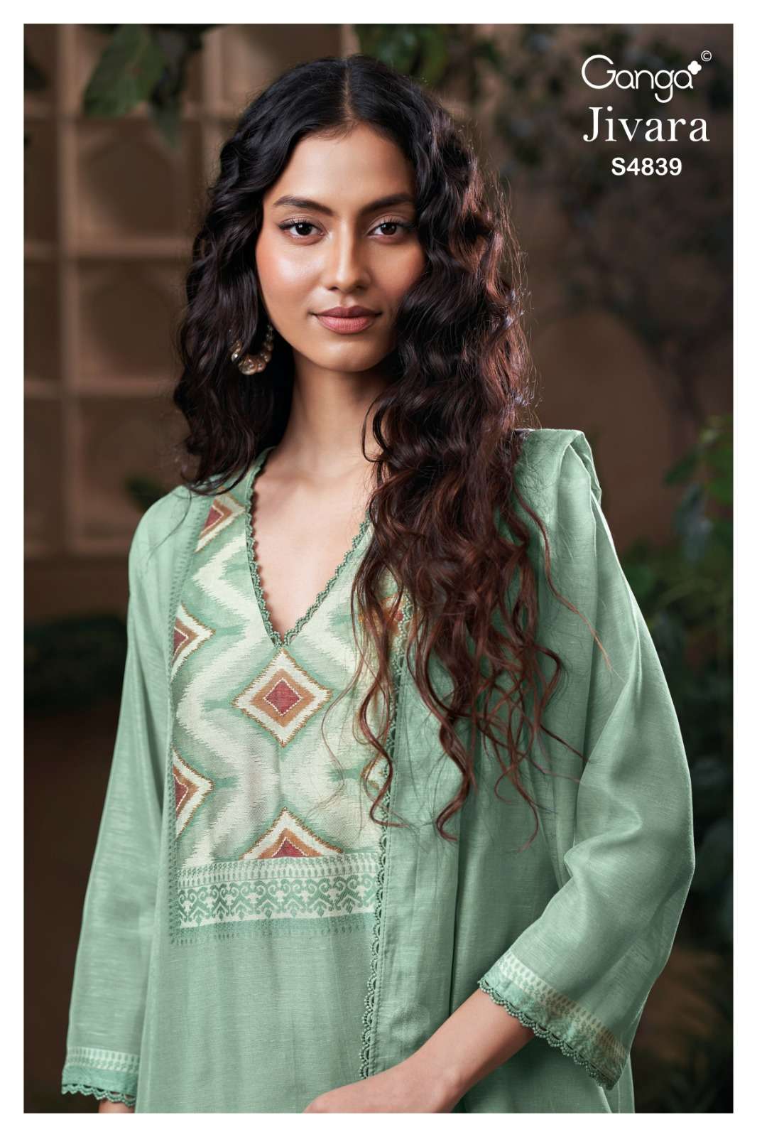 GANGA JIVARA 4839 VISCOSE WOVEN SILK JACOUARD SALWAR KAMEEZ ...
